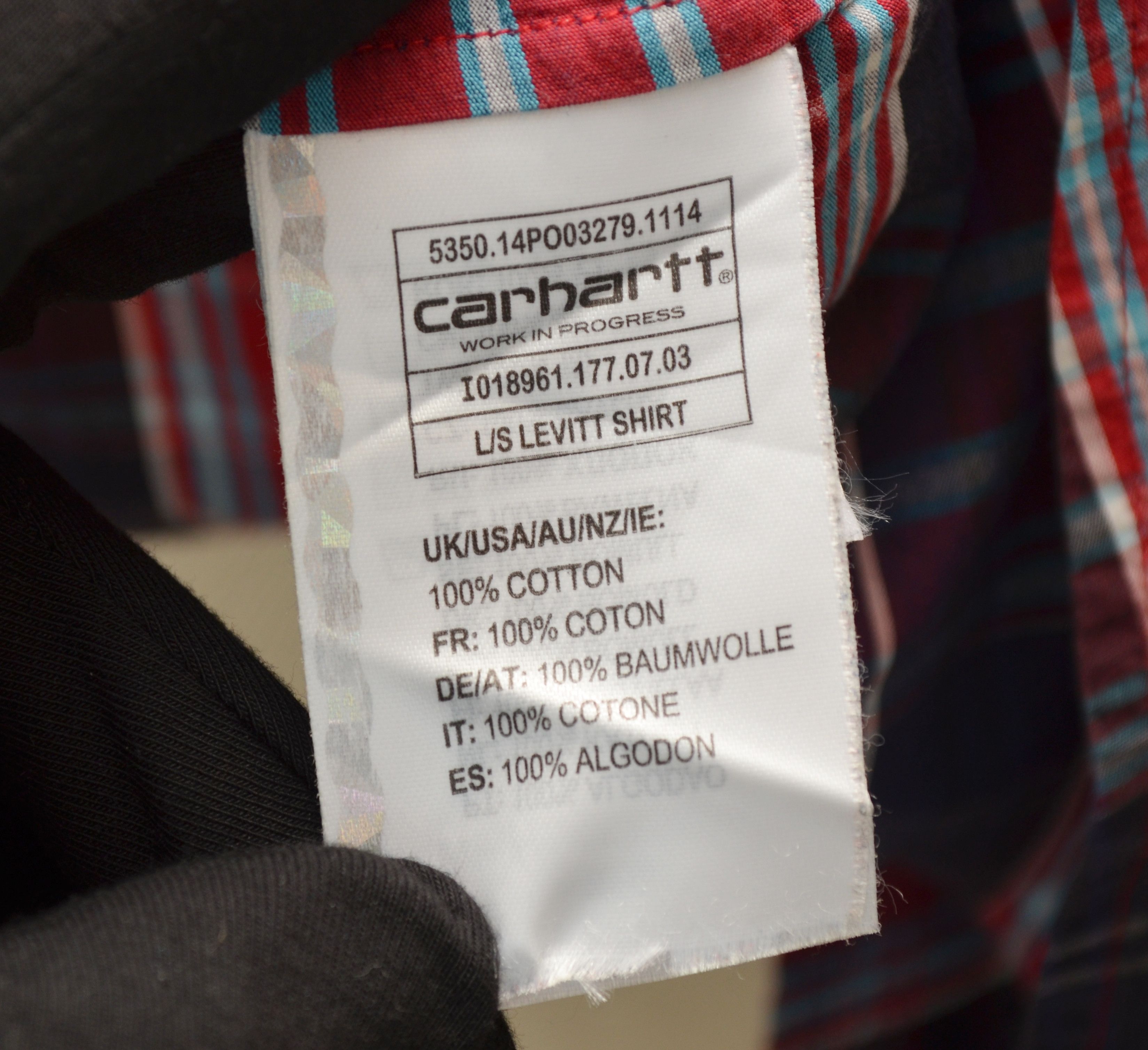 Carhartt × Carhartt Wip Carhartt WIP Levitt Check Shirt Size S Regular Fit Size US S / EU 44-46 / 1 - 8 Thumbnail