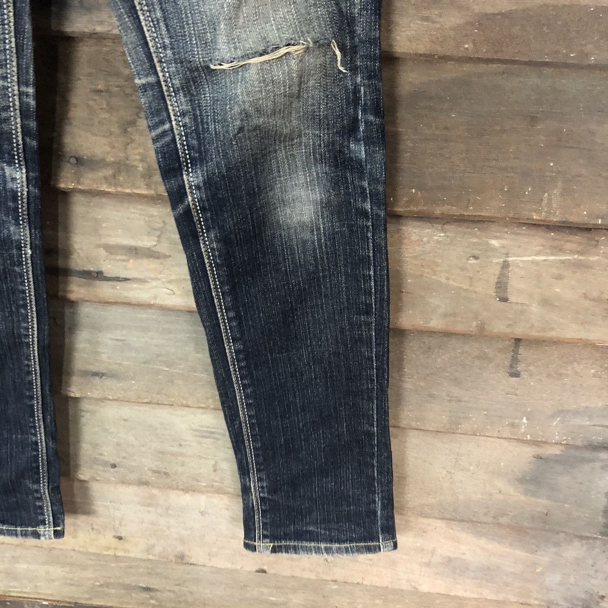 Japanese Brand C- Seventeen black faded distressed Denim Pants #4989 Size 27" / US 4 / IT 40 - 7 Thumbnail