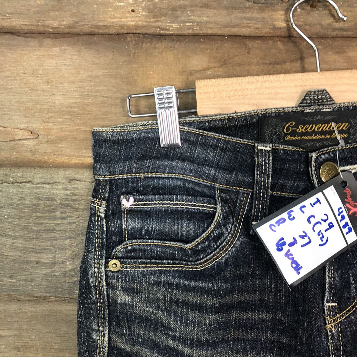 Japanese Brand C- Seventeen black faded distressed Denim Pants #4989 Size 27" / US 4 / IT 40 - 4 Thumbnail