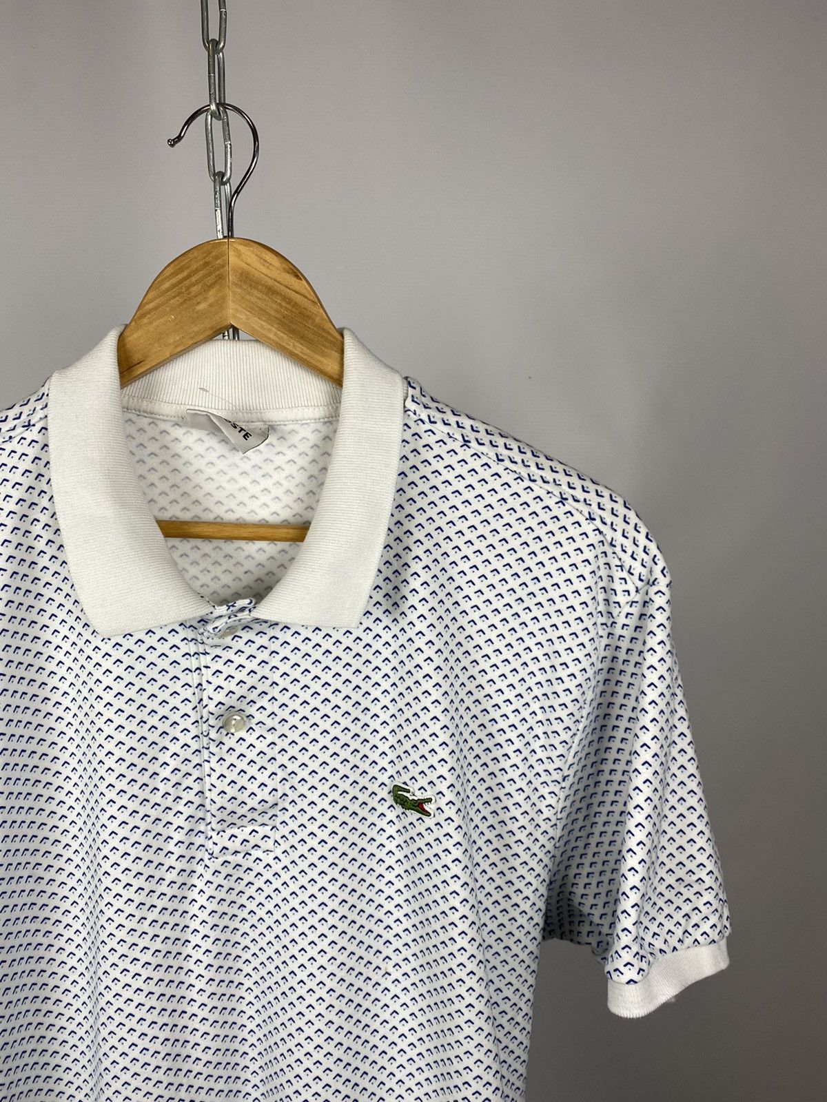Lacoste Lacoste streetwear polo white/blue size XL Size US XL / EU 56 / 4 - 2 Thumbnail