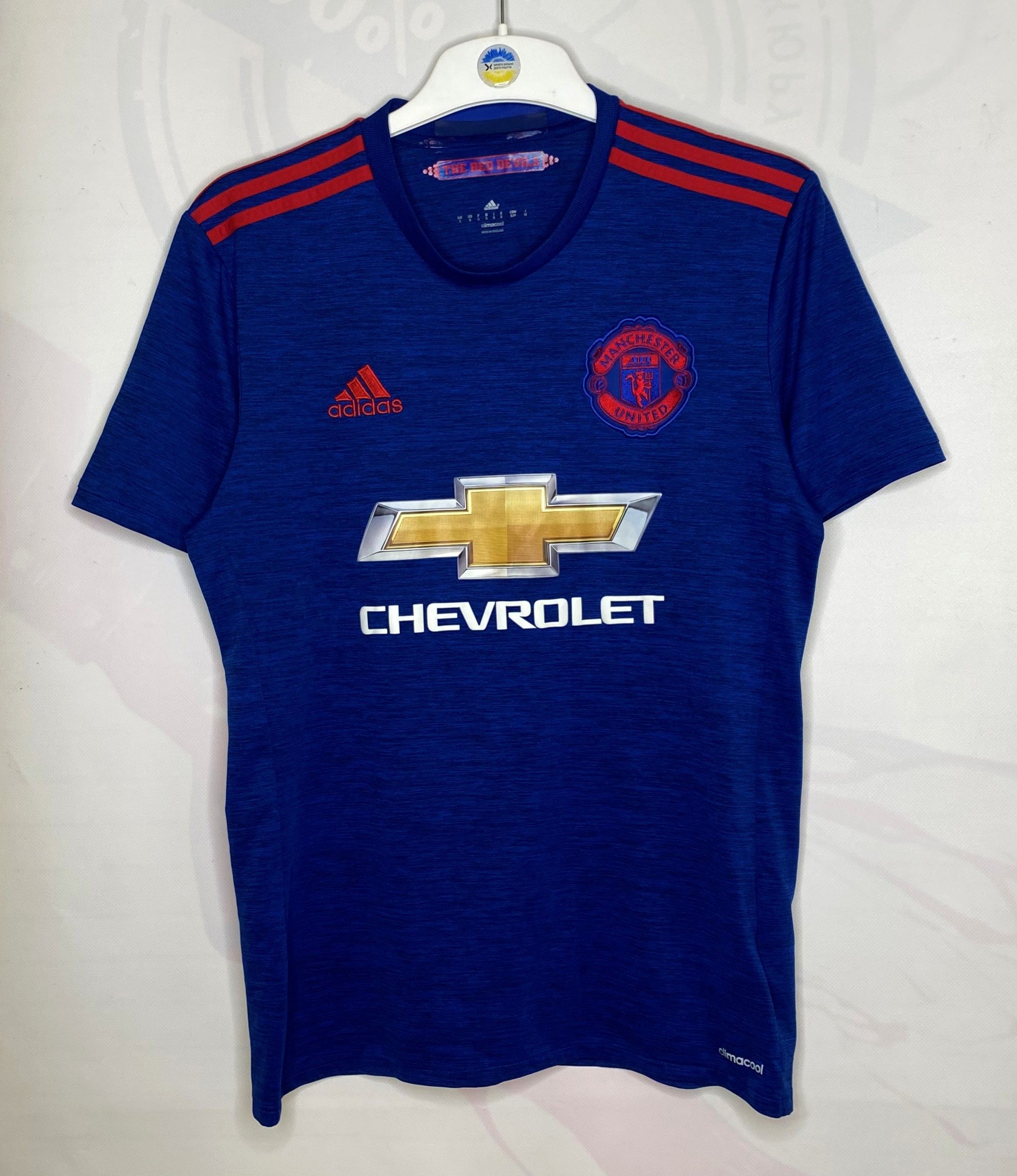 Adidas MANCHESTER UNITED 2016-17 AWAY FOOTBALL SHIRT SOCCER JERSEY Size US XS / EU 42 / 0 - 1 Thumbnail