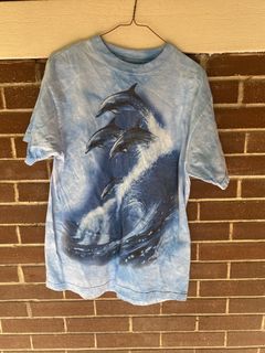 The Mountain, Shirts, Dolphins Tie Dye The Mountain T Shirt Adult Size S  Blue