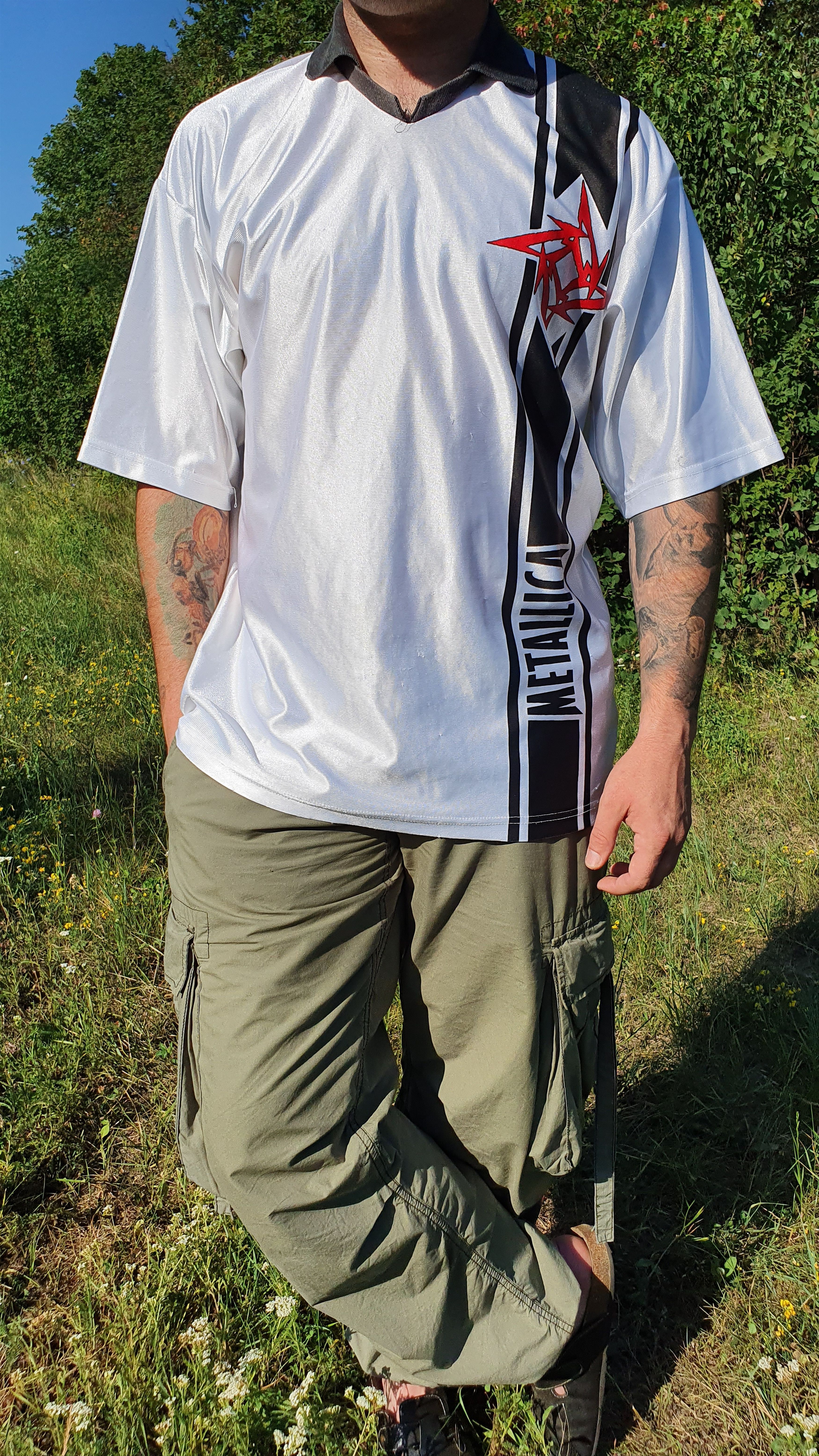 Band Tees × Metallica 90s Metallica Jersey GIANT Rare merchandise band tee Size US L / EU 52-54 / 3 - 4 Thumbnail