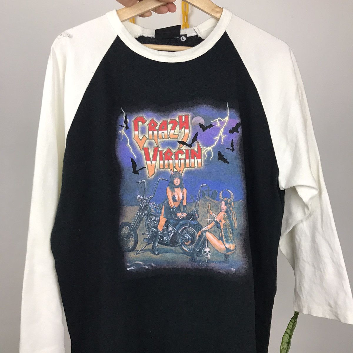 Band Tees × Vintage Vintage Crazy Virgin Band 3Q Size US L / EU 52-54 / 3 - 5 Thumbnail