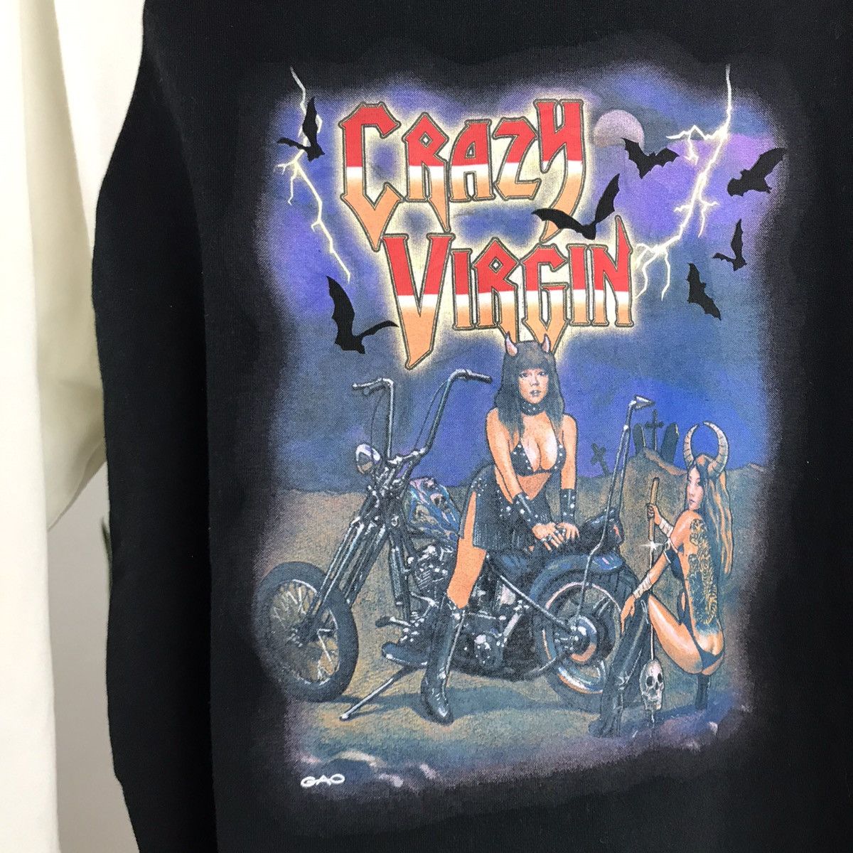 Band Tees × Vintage Vintage Crazy Virgin Band 3Q Size US L / EU 52-54 / 3 - 6 Thumbnail
