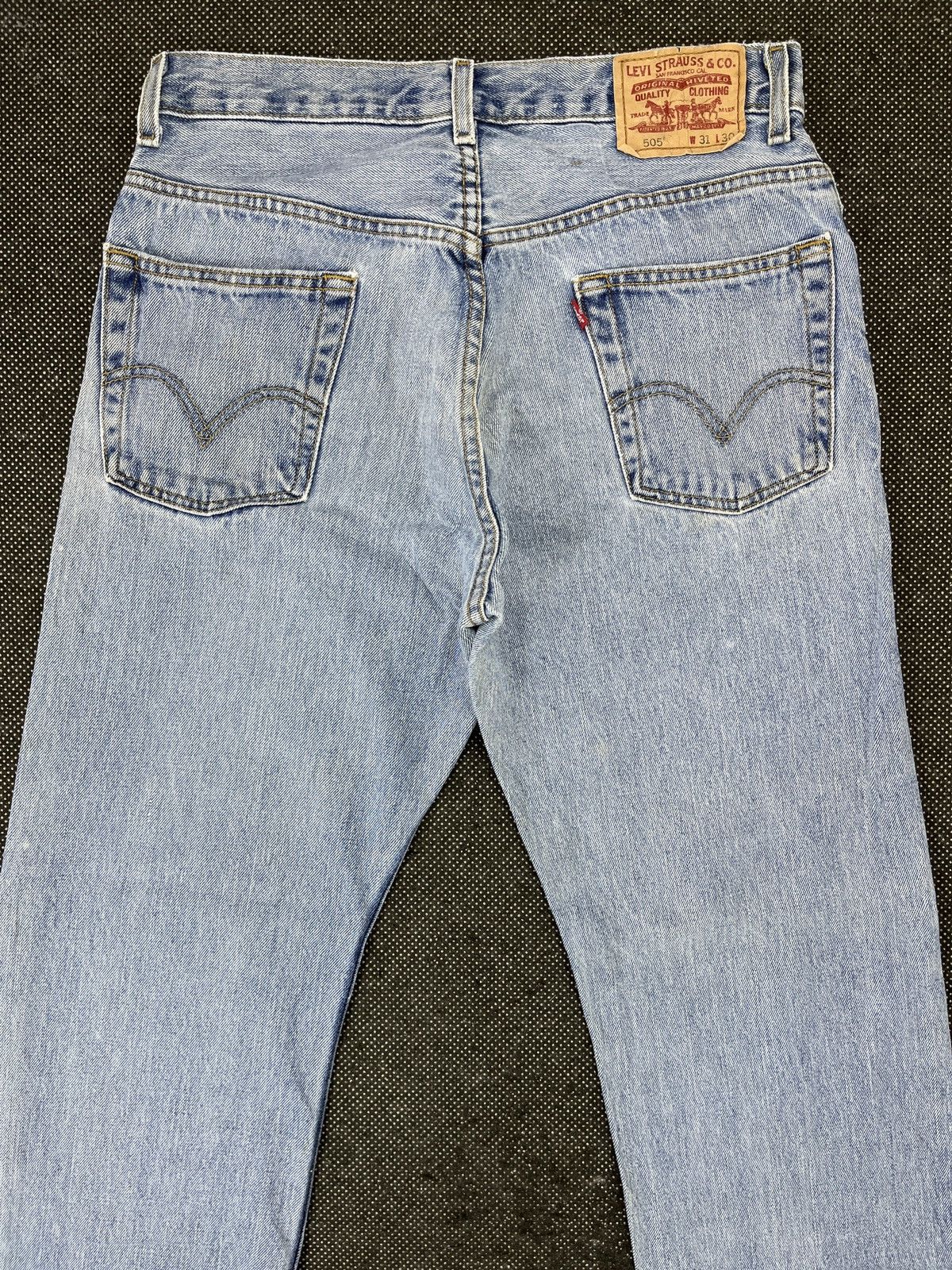 Levi's Vintage Levis 505 Light Wash Jeans 32 x 30 - J730 Size US 32 / EU 48 - 4 Thumbnail