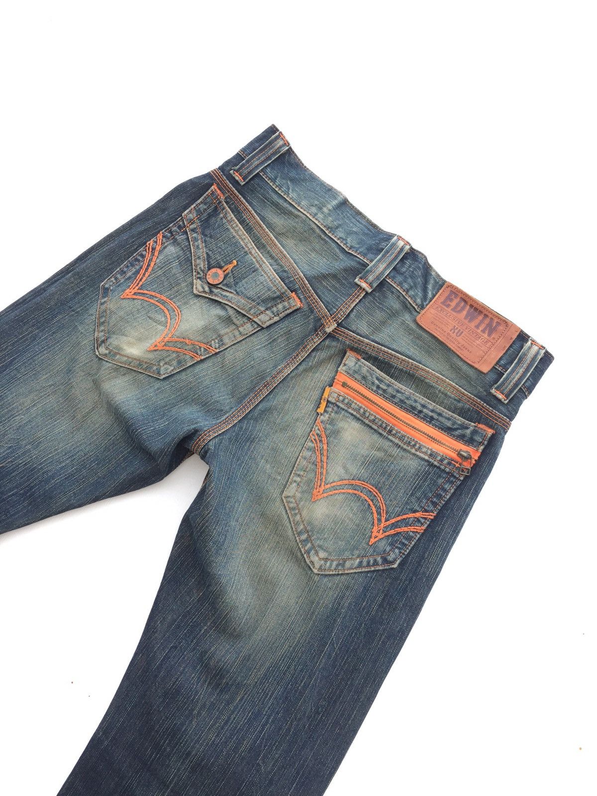 14th Addiction × Edwin × Japanese Brand Baggy Jeans Japan Edwin 403XVS Mud Rusty Denim Size US 32 / EU 48 - 5 Thumbnail