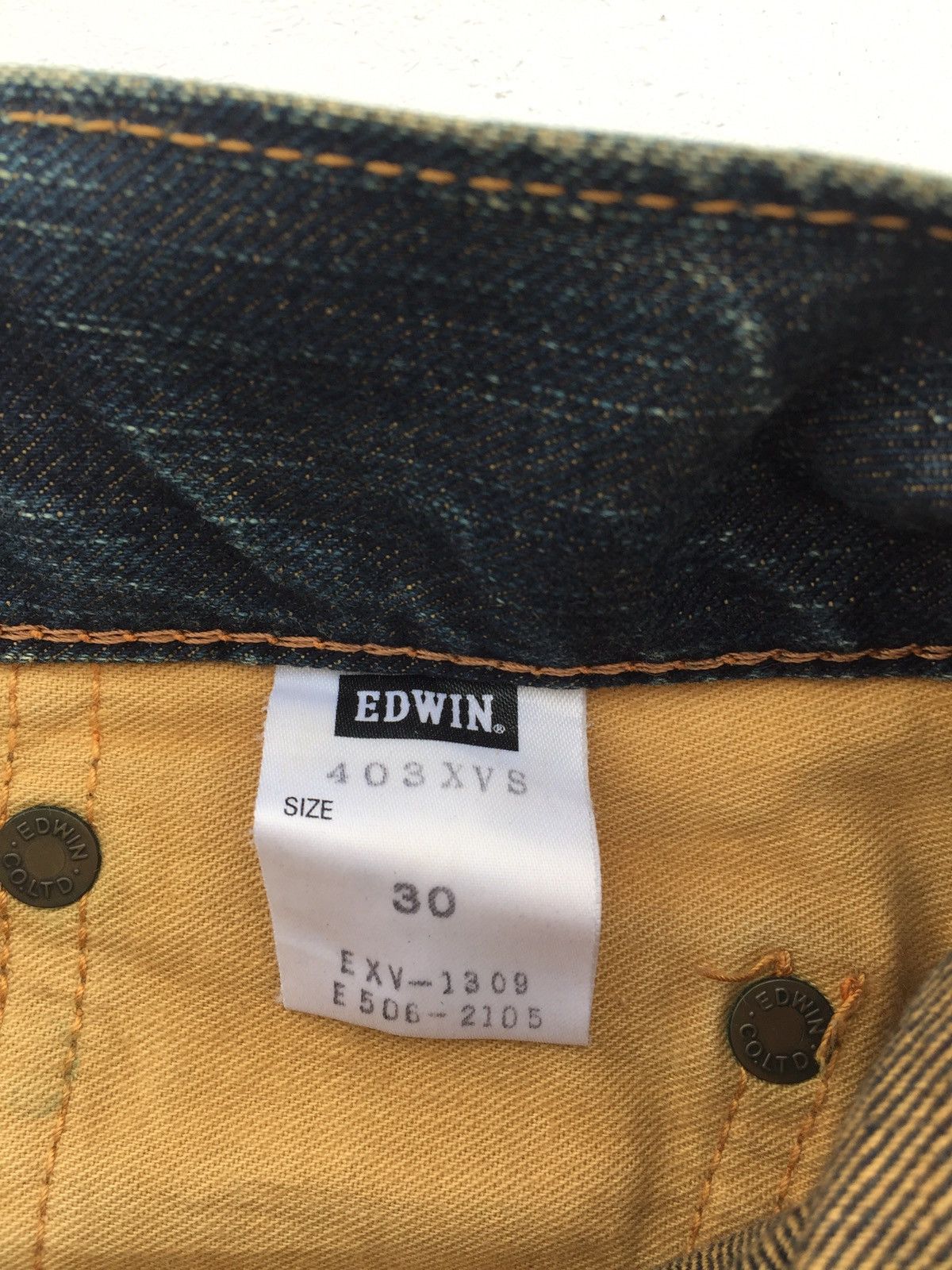 14th Addiction × Edwin × Japanese Brand Baggy Jeans Japan Edwin 403XVS Mud Rusty Denim Size US 32 / EU 48 - 7 Thumbnail
