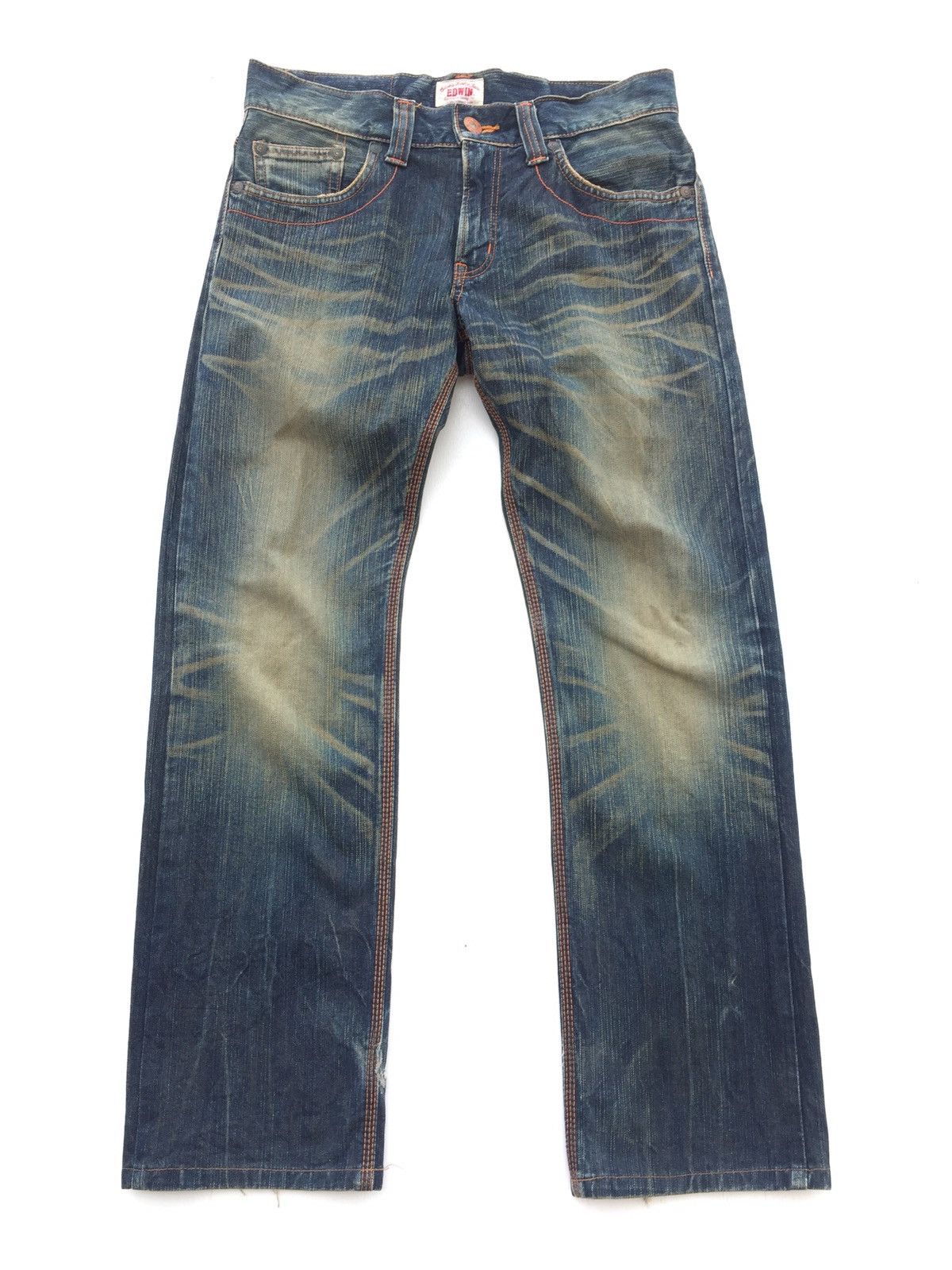 14th Addiction × Edwin × Japanese Brand Baggy Jeans Japan Edwin 403XVS Mud Rusty Denim Size US 32 / EU 48 - 1 Thumbnail