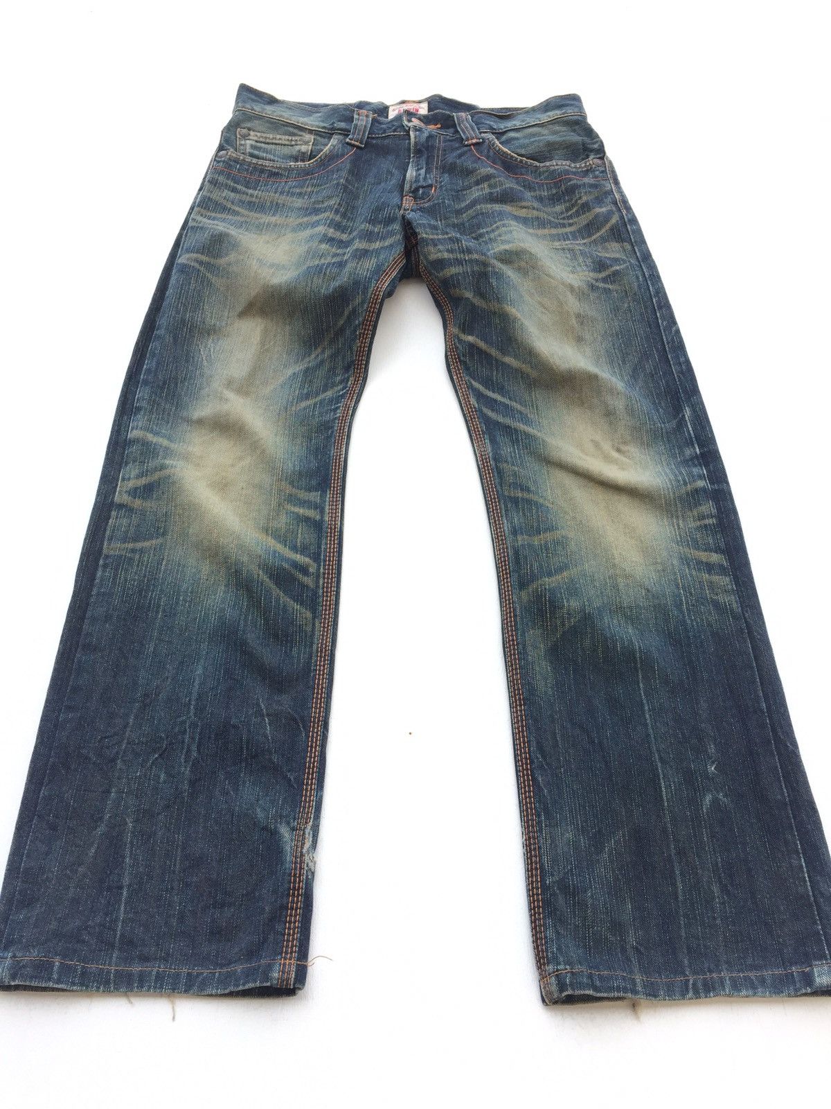 14th Addiction × Edwin × Japanese Brand Baggy Jeans Japan Edwin 403XVS Mud Rusty Denim Size US 32 / EU 48 - 2 Thumbnail