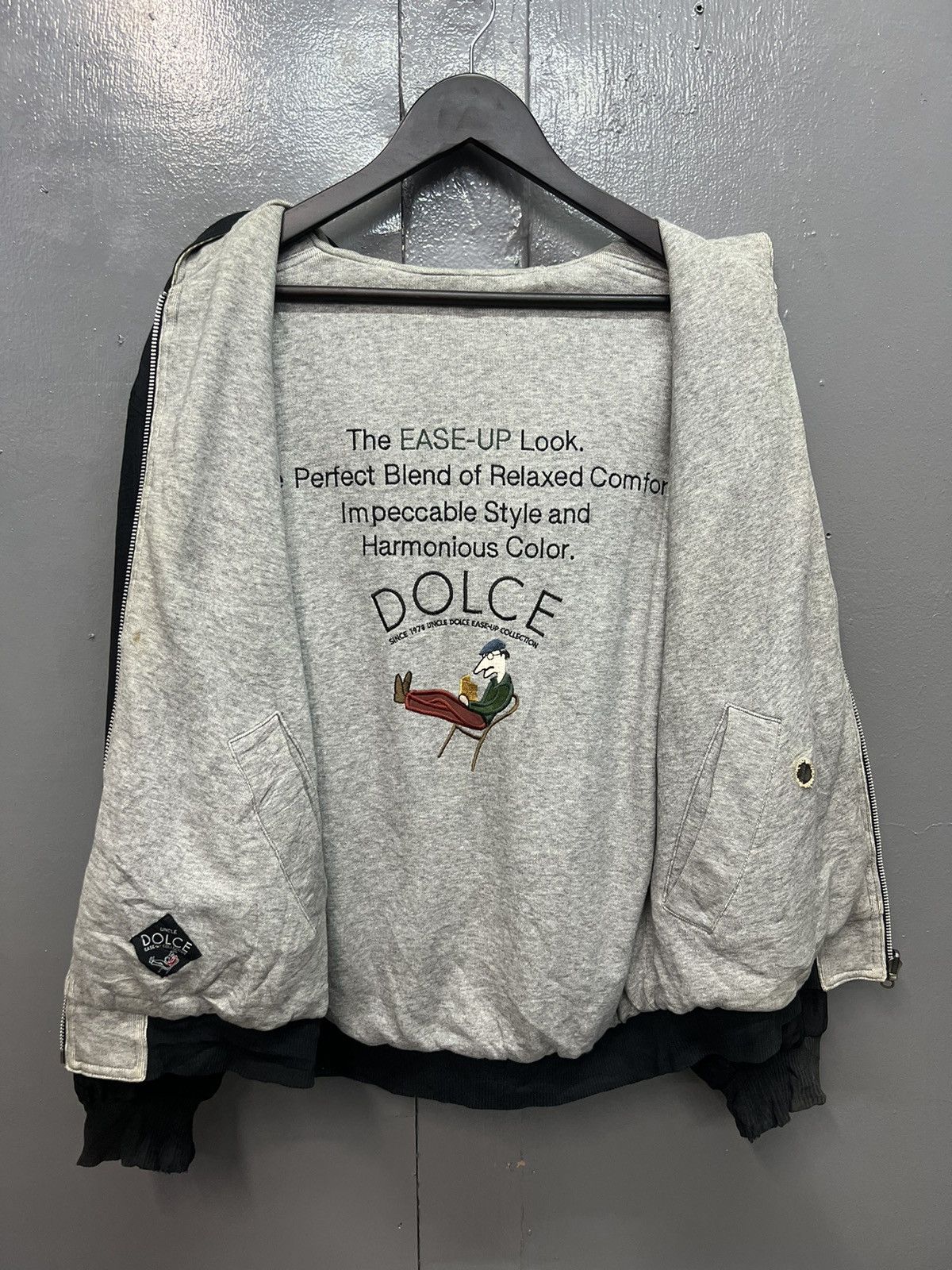 Vintage 🔥UNCLE DOLCE REVERSIBLE BOMBER JACKET Size US L / EU 52-54 / 3 - 8 Thumbnail