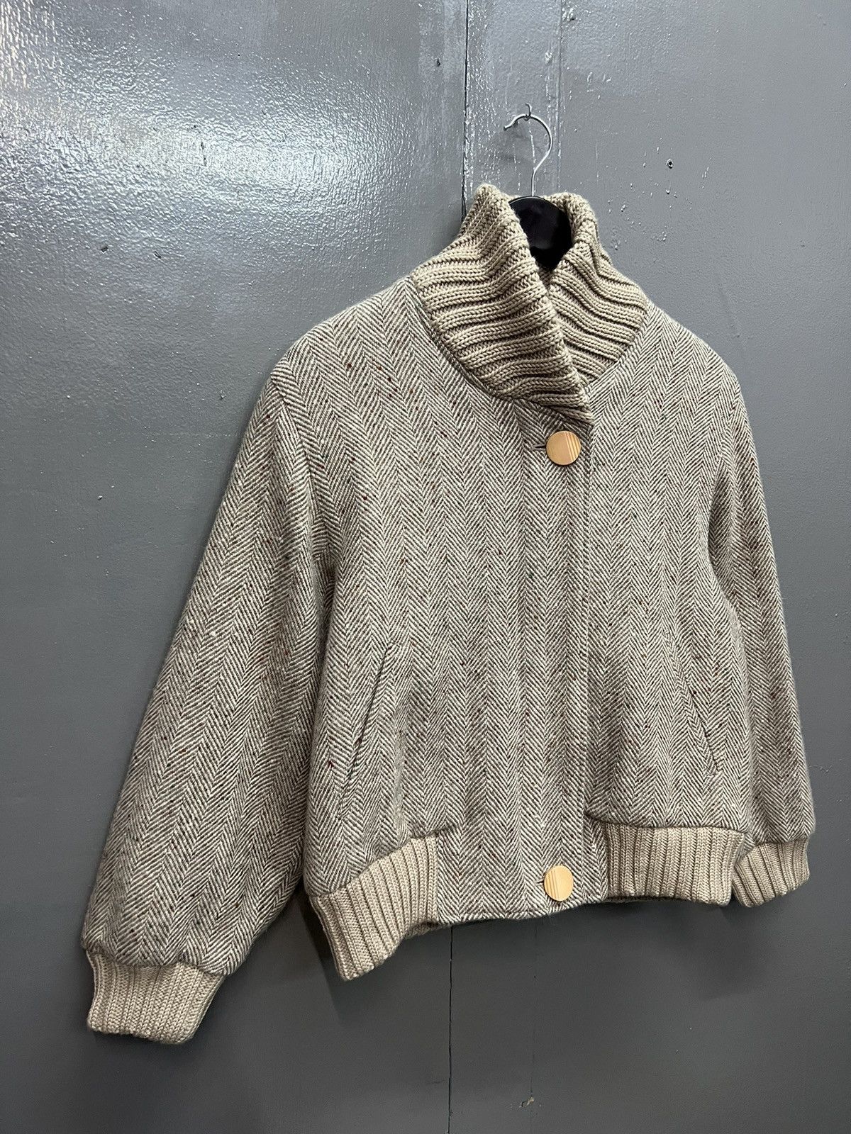 Aquascutum AQUASCUTUM ZIPPER JACKET WOOL FISHBONE Size M / US 6-8 / IT 42-44 - 2 Thumbnail