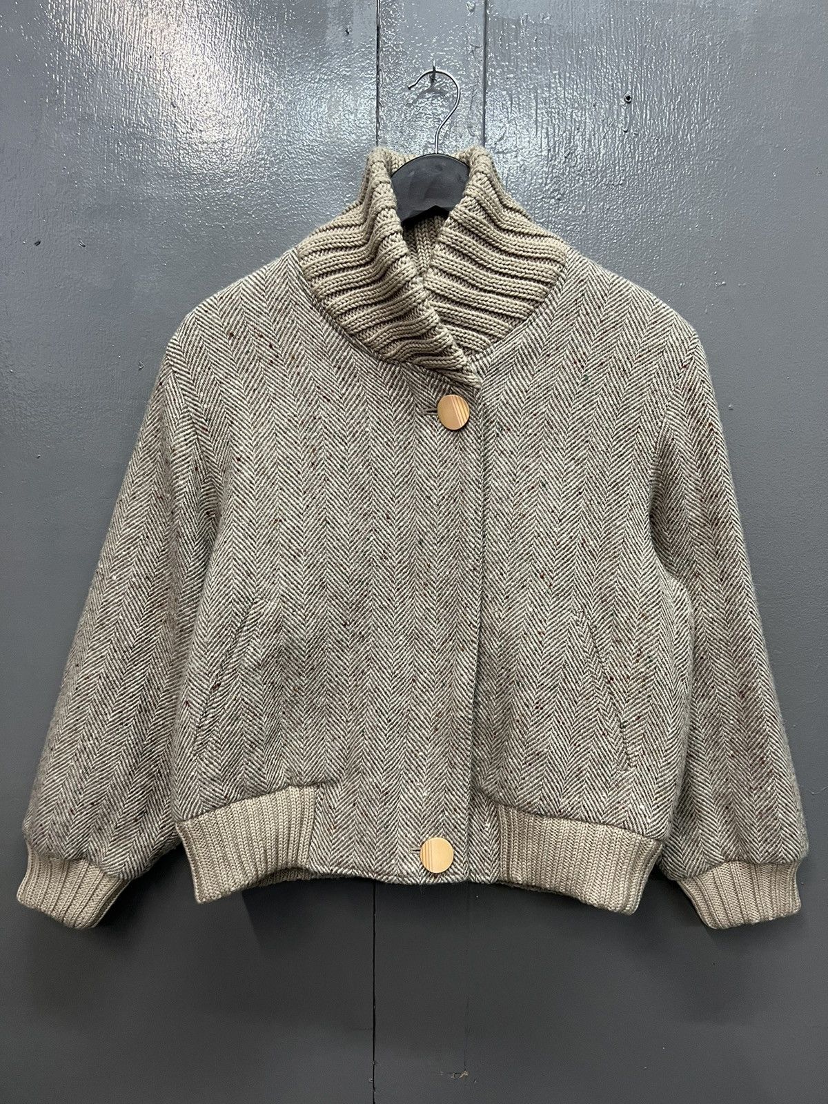 Aquascutum AQUASCUTUM ZIPPER JACKET WOOL FISHBONE Size M / US 6-8 / IT 42-44 - 1 Thumbnail