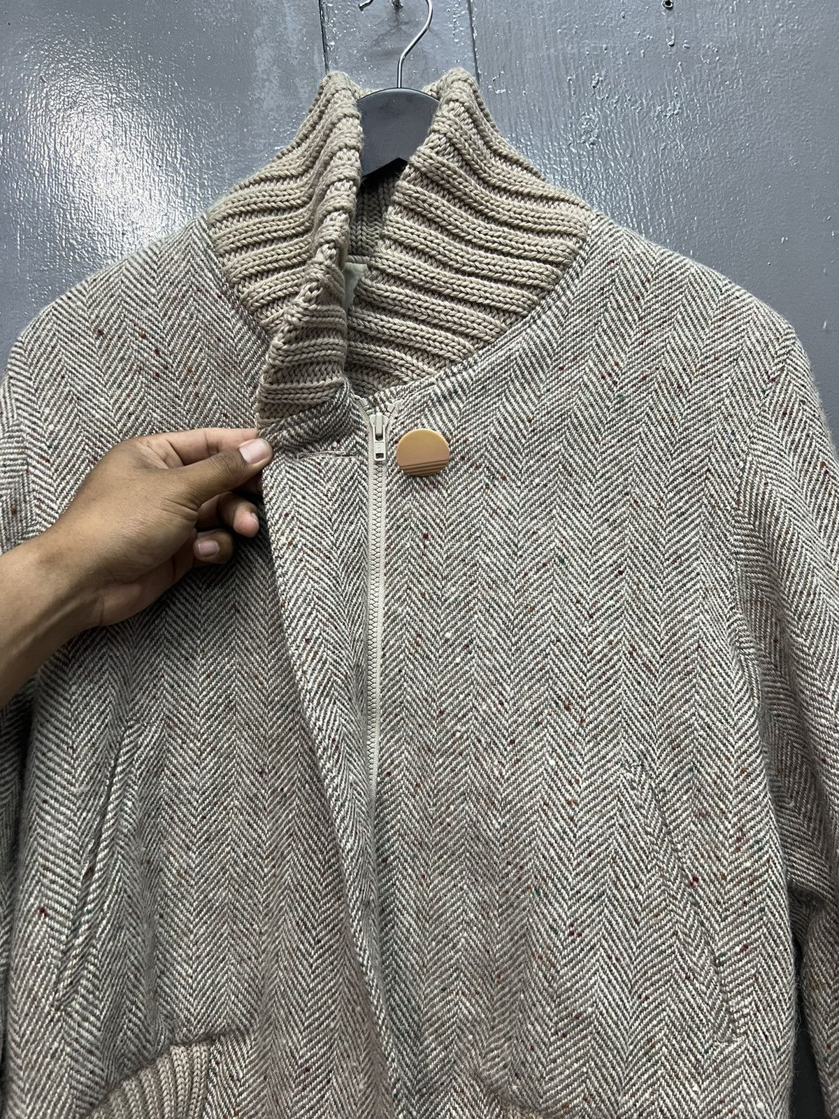 Aquascutum AQUASCUTUM ZIPPER JACKET WOOL FISHBONE Size M / US 6-8 / IT 42-44 - 5 Thumbnail