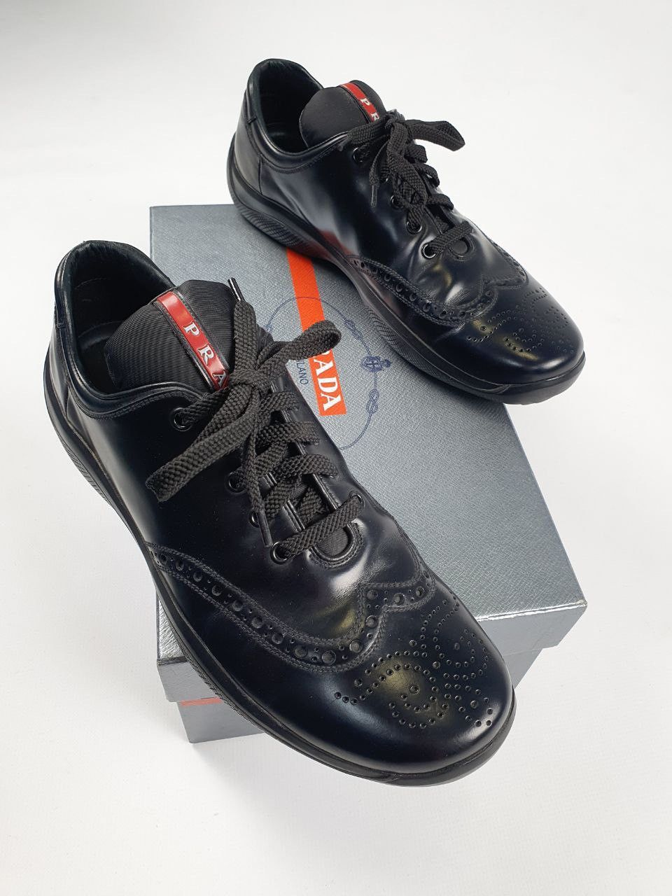 Prada Prada America's Cup Western Leather Sneakers Size US 9 / EU 42 - 1 Thumbnail