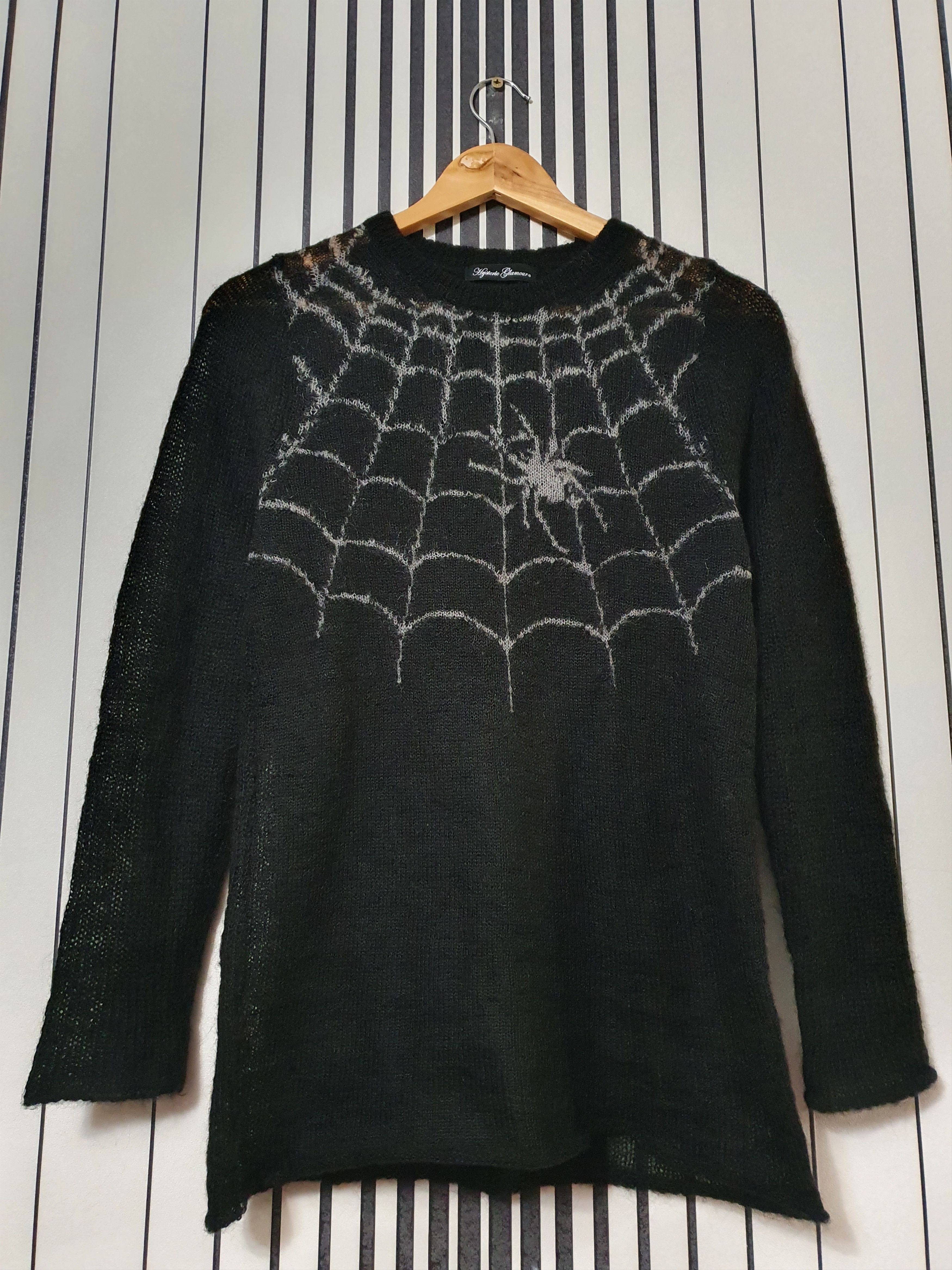 Vintage 90'S Vintage Hysteric Glamour Y2k Spider Web Mohair