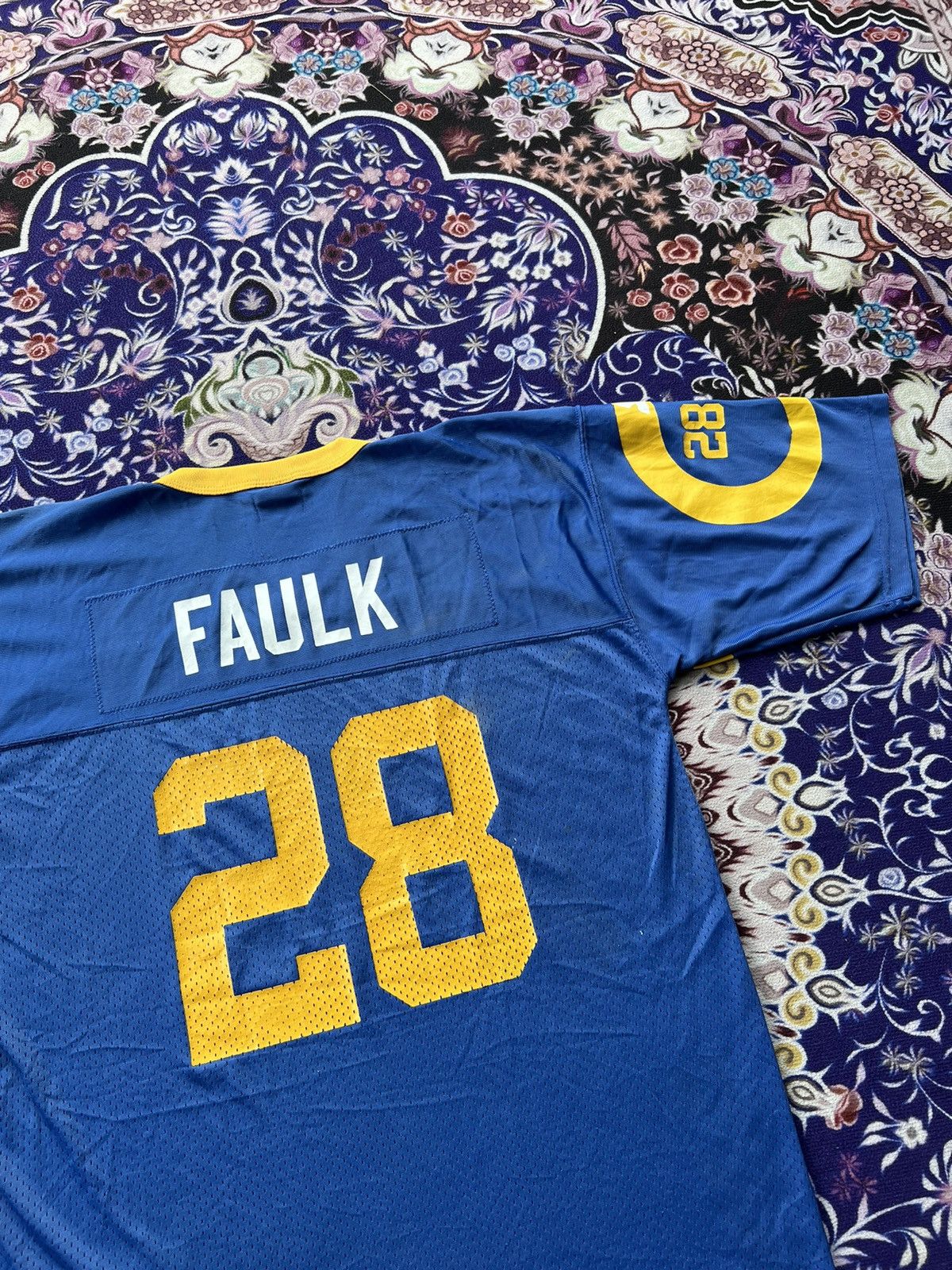 NFL × Starter (L) Vintage Marshall Faulk Los Angeles Rams NFL Jersey Size US L / EU 52-54 / 3 - 3 Thumbnail