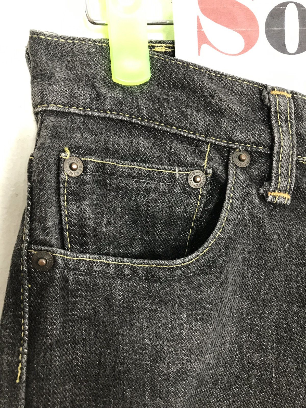 Denime × Japanese Brand × Vintage Vintage Denime Jeans Black Selvedge Japan 🇯🇵 Size US 28 / EU 44 - 6 Thumbnail