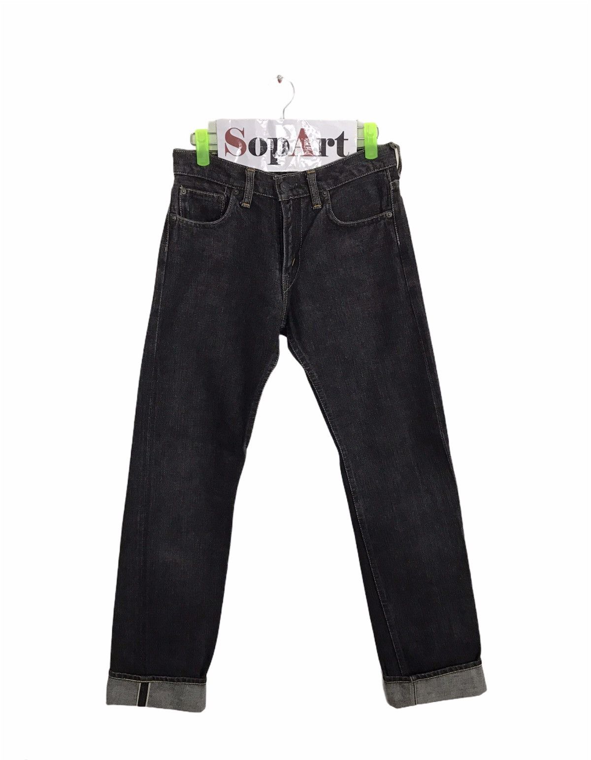 Denime × Japanese Brand × Vintage Vintage Denime Jeans Black Selvedge Japan 🇯🇵 Size US 28 / EU 44 - 1 Thumbnail