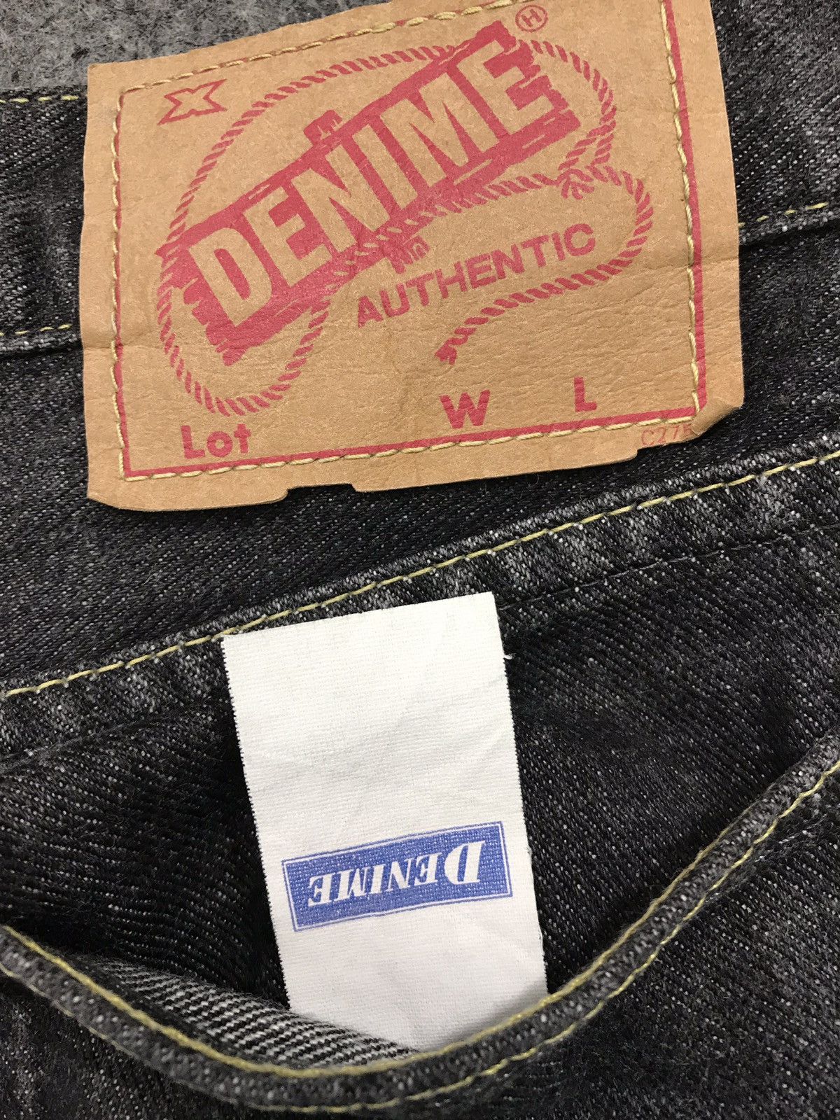Denime × Japanese Brand × Vintage Vintage Denime Jeans Black Selvedge Japan 🇯🇵 Size US 28 / EU 44 - 16 Thumbnail