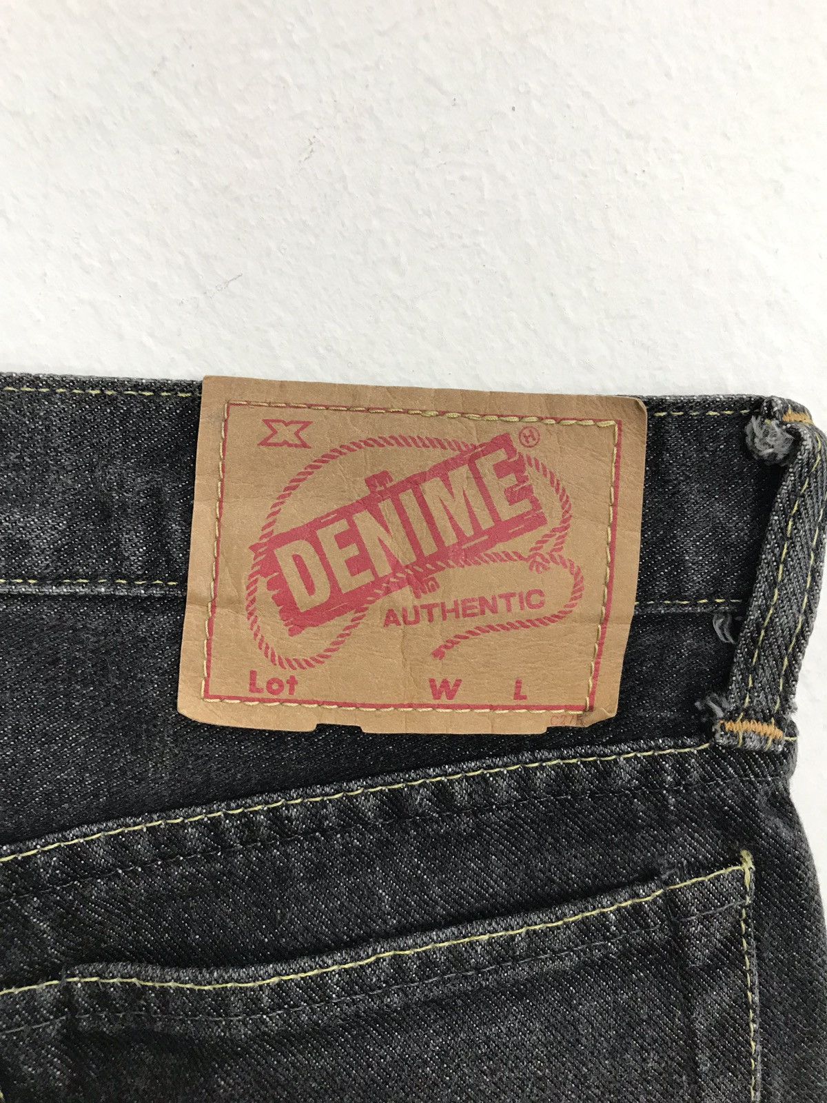 Denime × Japanese Brand × Vintage Vintage Denime Jeans Black Selvedge Japan 🇯🇵 Size US 28 / EU 44 - 14 Thumbnail