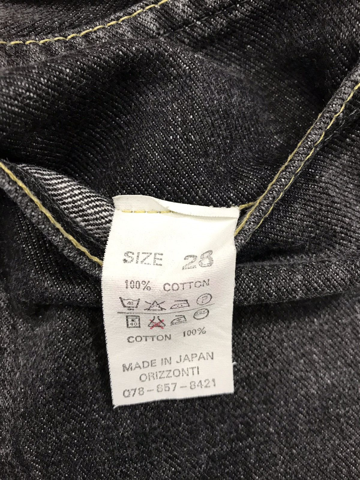 Denime × Japanese Brand × Vintage Vintage Denime Jeans Black Selvedge Japan 🇯🇵 Size US 28 / EU 44 - 15 Thumbnail