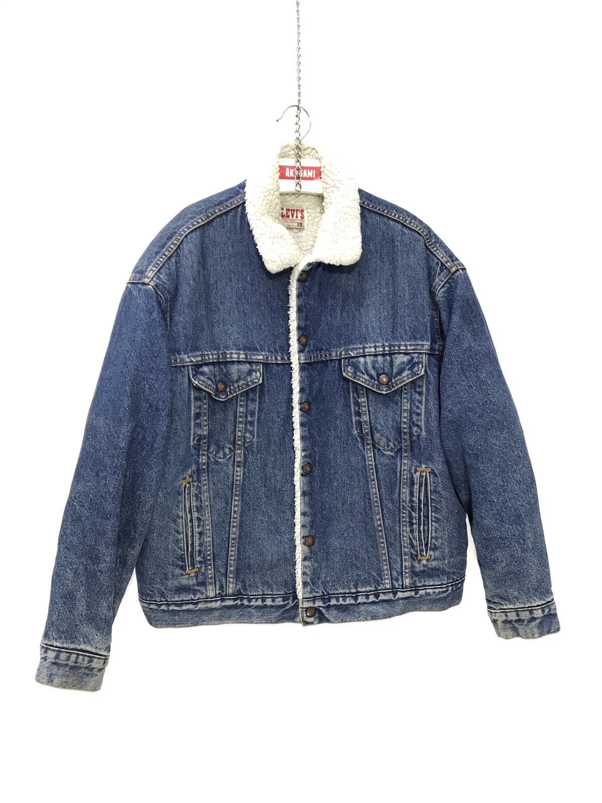 Levi's Vintage Clothing 🐎 Vtg 70s Levi’s Denim Jacket Sherpa Lining 1🟩3 Size US L / EU 52-54 / 3 - 1 Thumbnail