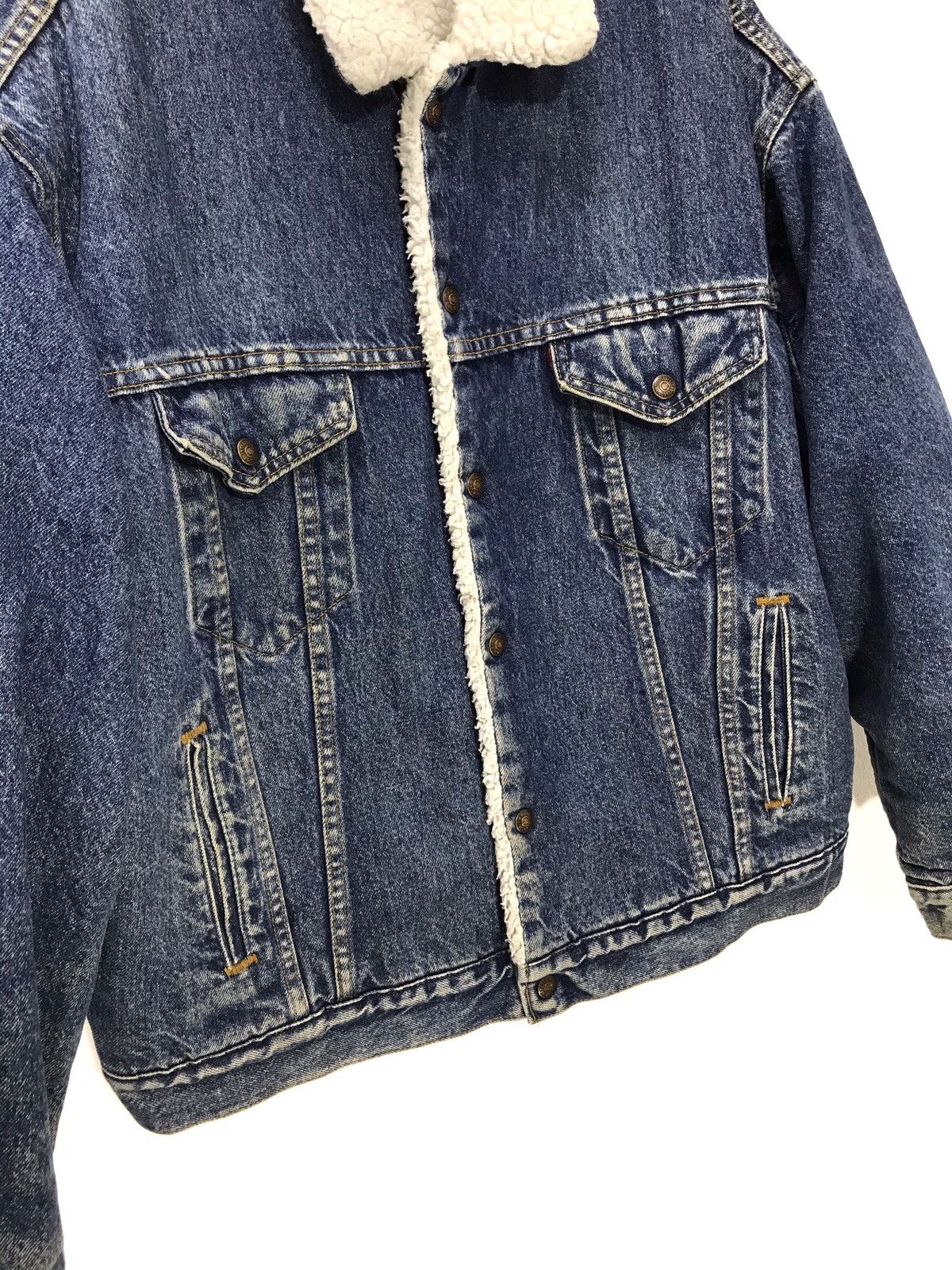 Levi's Vintage Clothing 🐎 Vtg 70s Levi’s Denim Jacket Sherpa Lining 1🟩3 Size US L / EU 52-54 / 3 - 3 Thumbnail