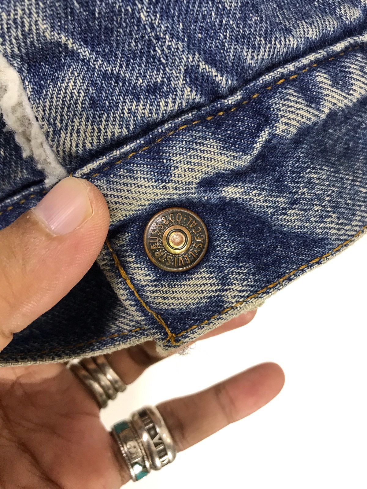 Levi's Vintage Clothing 🐎 Vtg 70s Levi’s Denim Jacket Sherpa Lining 1🟩3 Size US L / EU 52-54 / 3 - 5 Thumbnail
