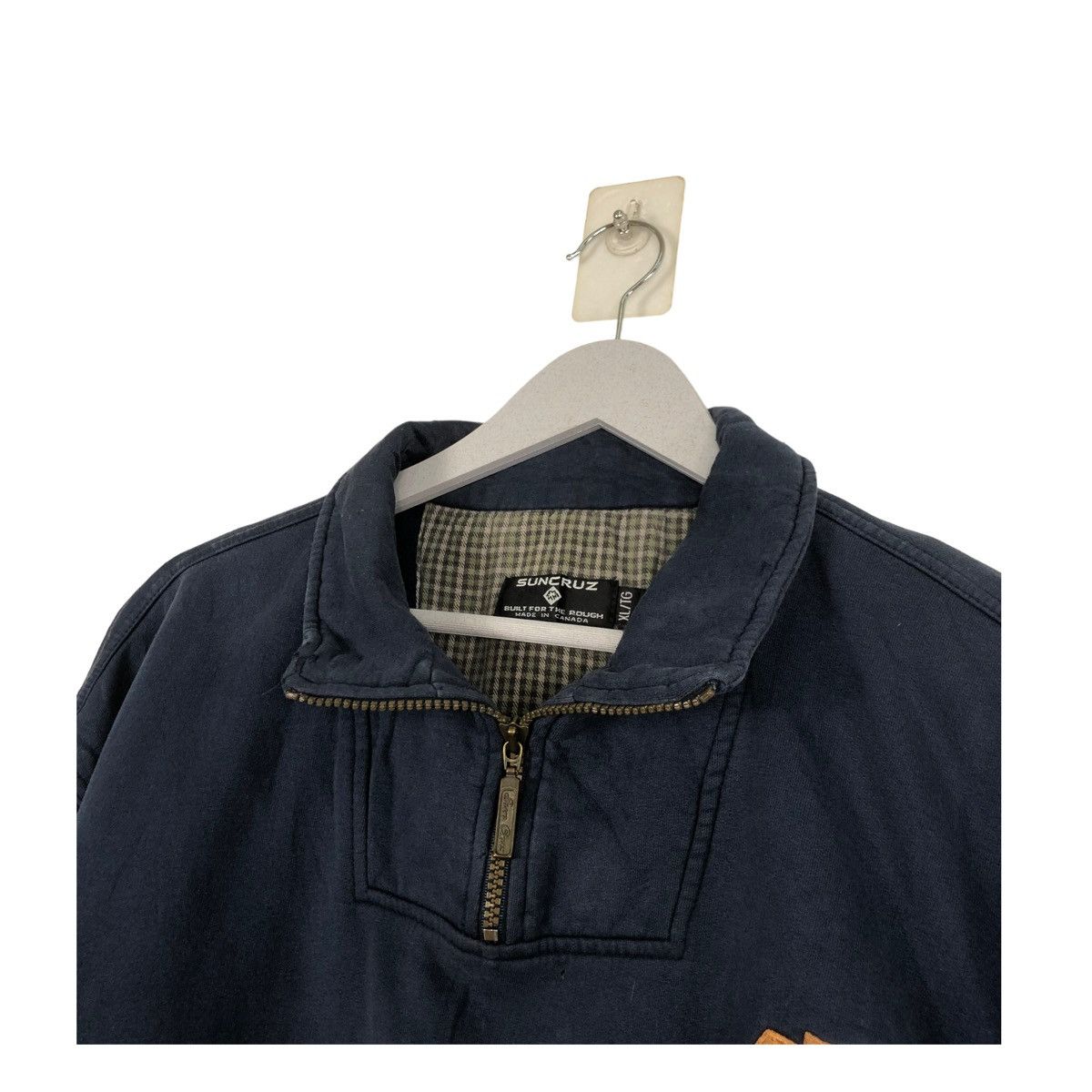 Vintage 💥90s CHEVROLET TRUCK HALFZIP NAVY SWEATER Size US XL / EU 56 / 4 - 8 Thumbnail