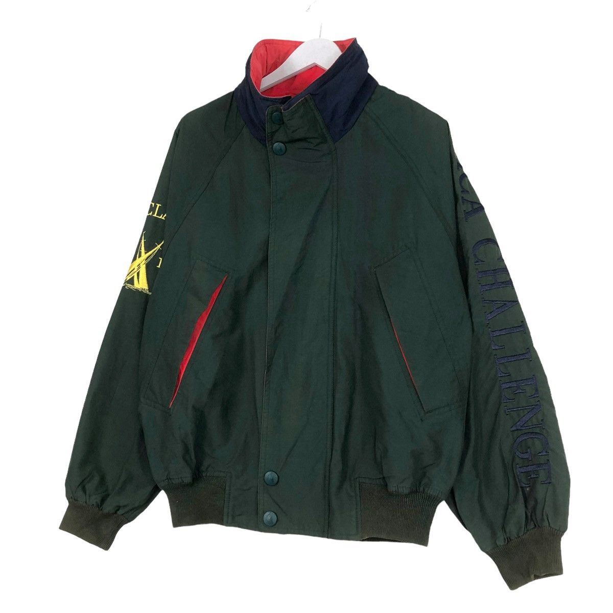Japanese Brand × Vintage 💥90s NAUTICA SAILLING ZIPPER JACKET ARMY GREEN Size US S / EU 44-46 / 1 - 3 Thumbnail