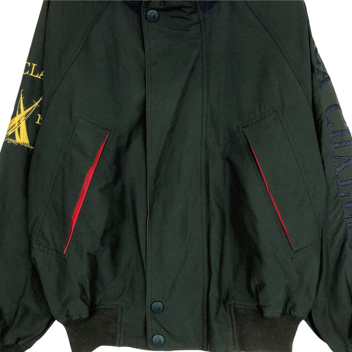 Japanese Brand × Vintage 💥90s NAUTICA SAILLING ZIPPER JACKET ARMY GREEN Size US S / EU 44-46 / 1 - 5 Thumbnail