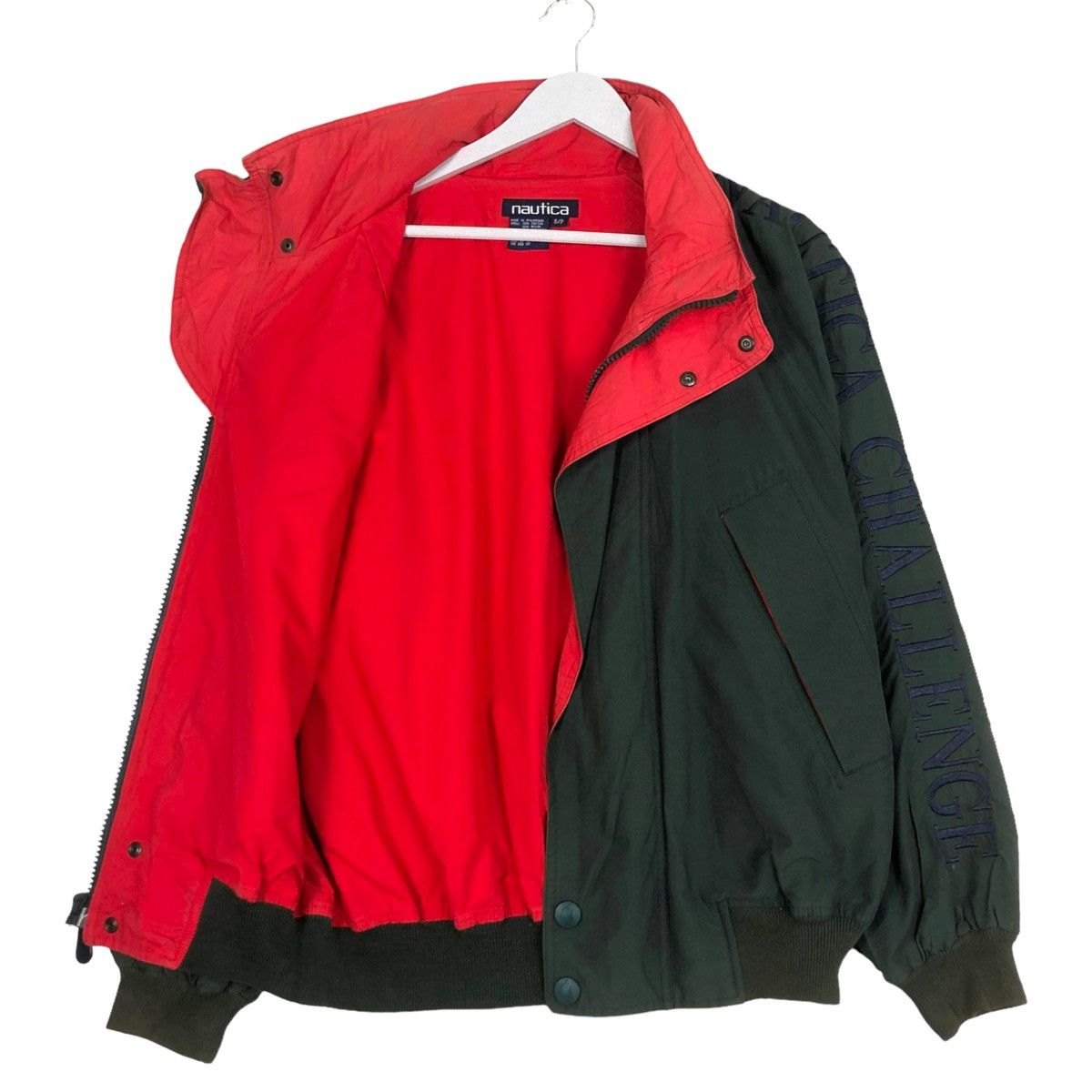 Japanese Brand × Vintage 💥90s NAUTICA SAILLING ZIPPER JACKET ARMY GREEN Size US S / EU 44-46 / 1 - 6 Thumbnail