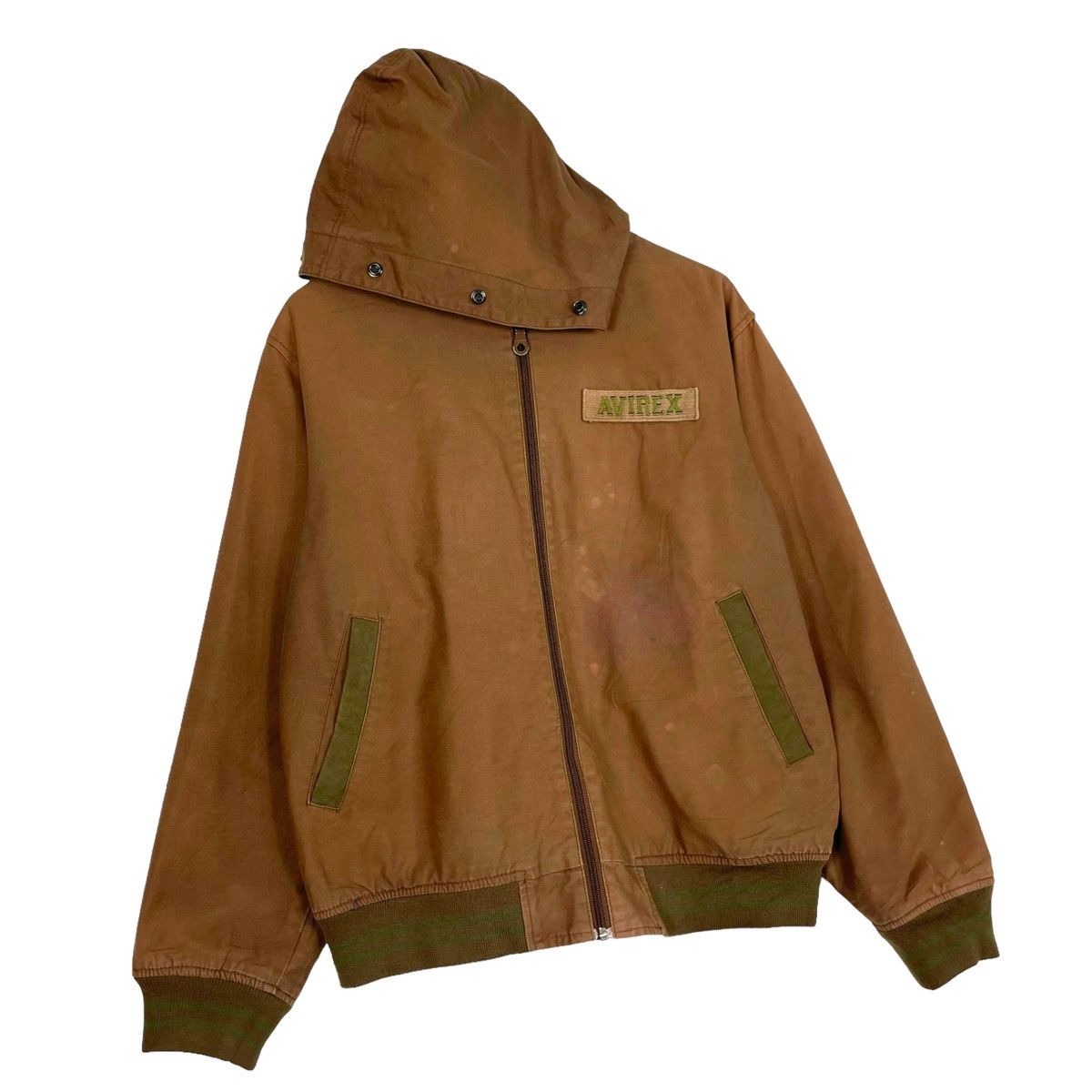 Avirex × Japanese Brand SICK💥AVIREX SUNFADED HOODIE BOMBER JACKET Size US L / EU 52-54 / 3 - 3 Thumbnail