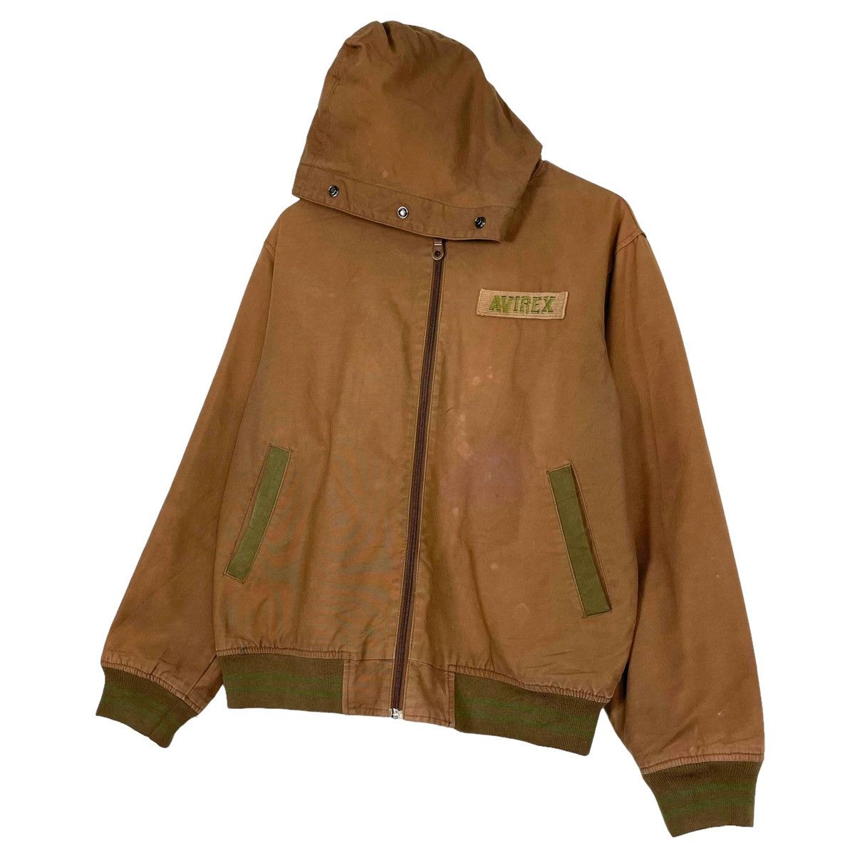 Avirex × Japanese Brand SICK💥AVIREX SUNFADED HOODIE BOMBER JACKET Size US L / EU 52-54 / 3 - 4 Thumbnail