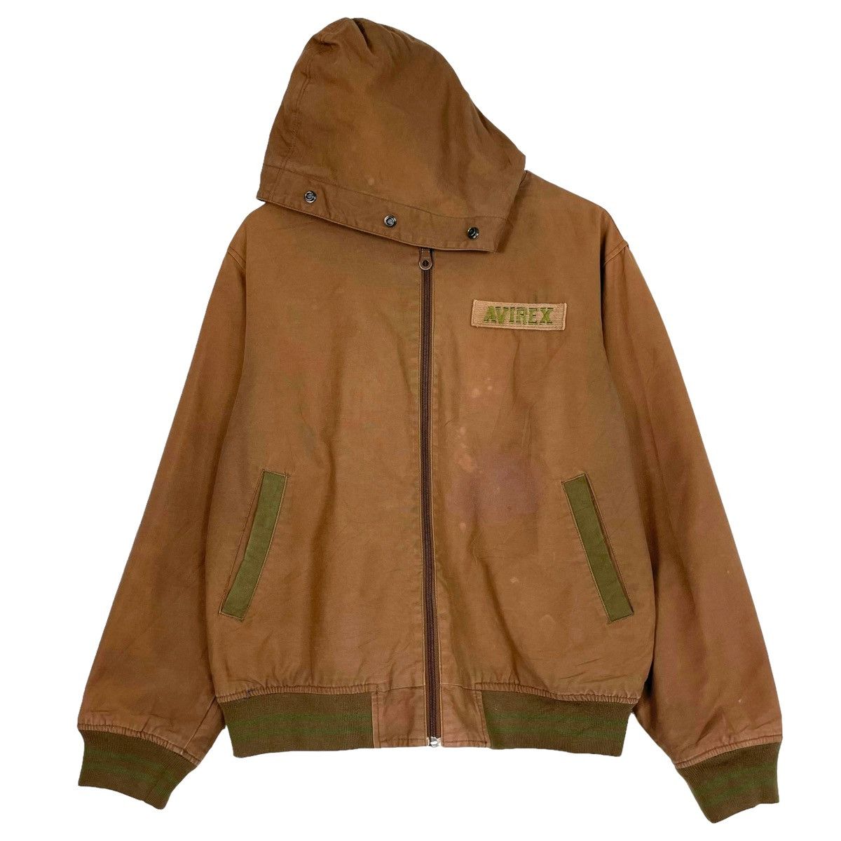 Avirex × Japanese Brand SICK💥AVIREX SUNFADED HOODIE BOMBER JACKET Size US L / EU 52-54 / 3 - 2 Thumbnail