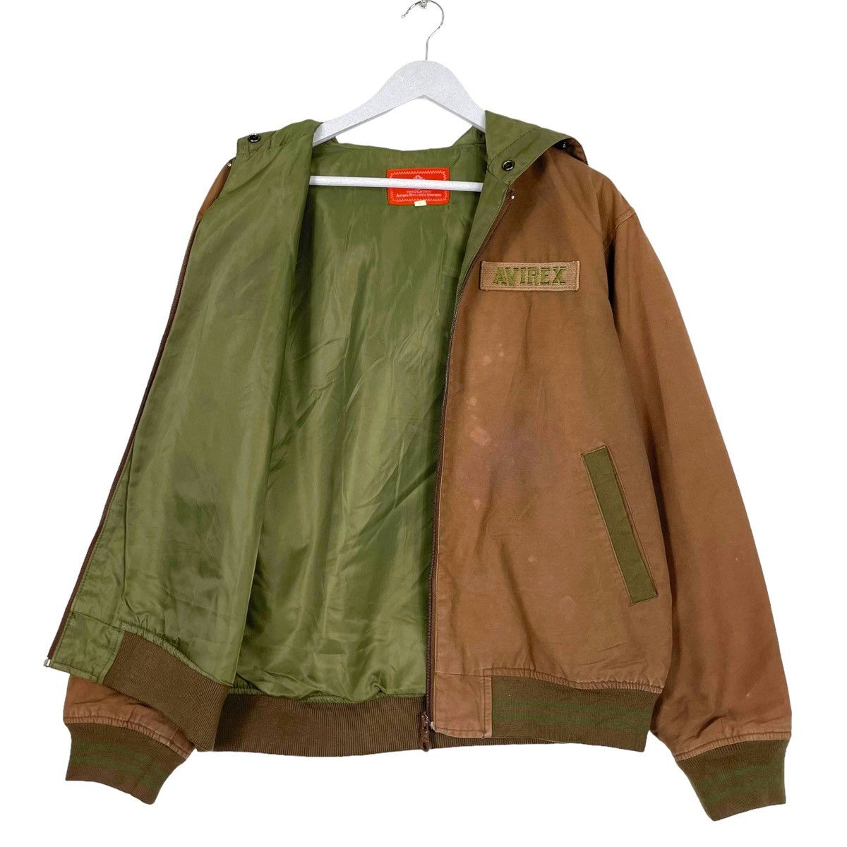 Avirex × Japanese Brand SICK💥AVIREX SUNFADED HOODIE BOMBER JACKET Size US L / EU 52-54 / 3 - 6 Thumbnail