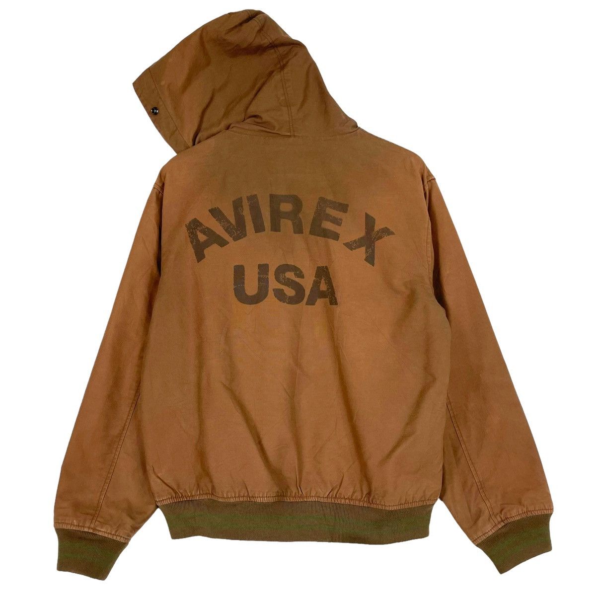 Avirex × Japanese Brand SICK💥AVIREX SUNFADED HOODIE BOMBER JACKET Size US L / EU 52-54 / 3 - 1 Thumbnail