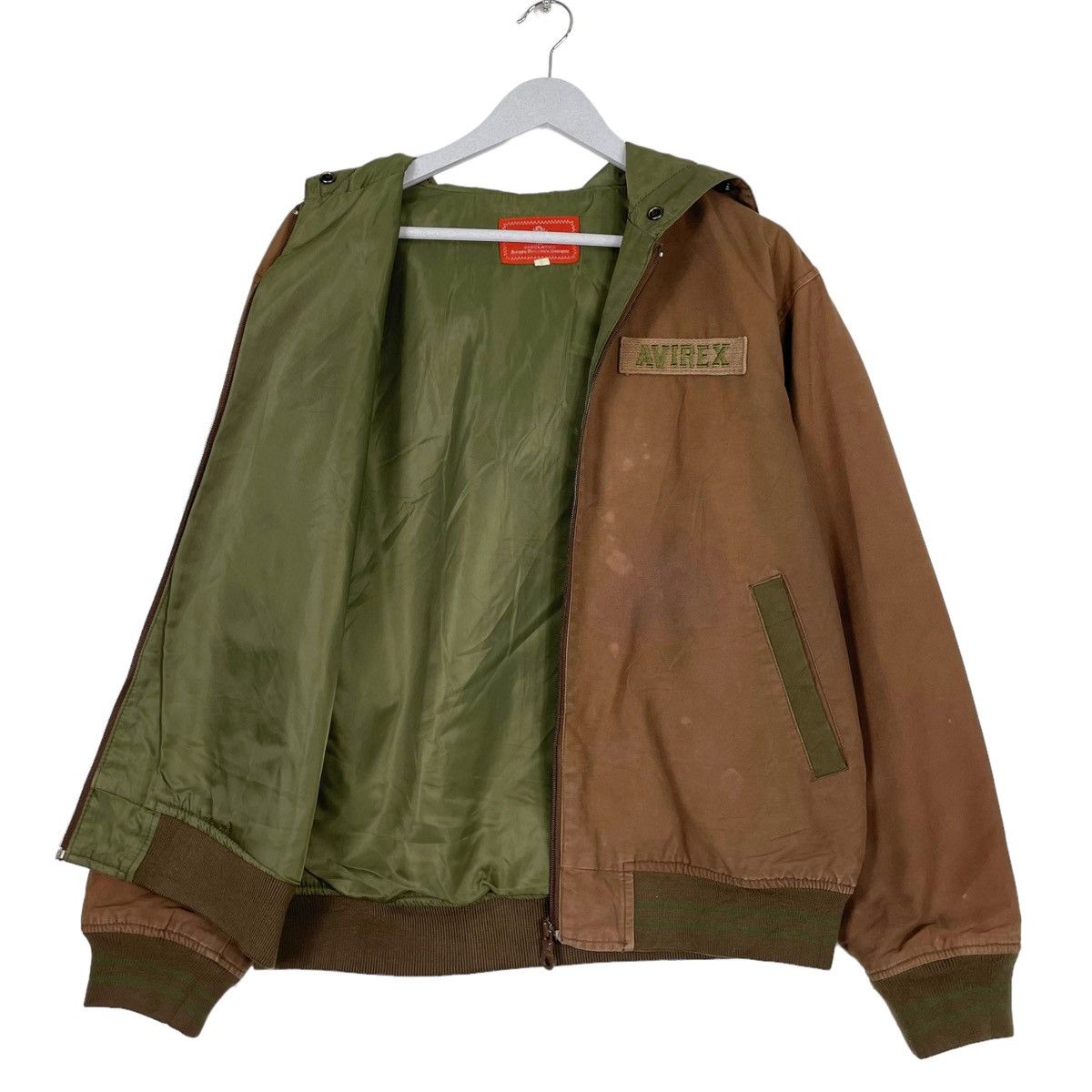 Avirex × Japanese Brand SICK💥AVIREX SUNFADED HOODIE BOMBER JACKET Size US L / EU 52-54 / 3 - 10 Thumbnail
