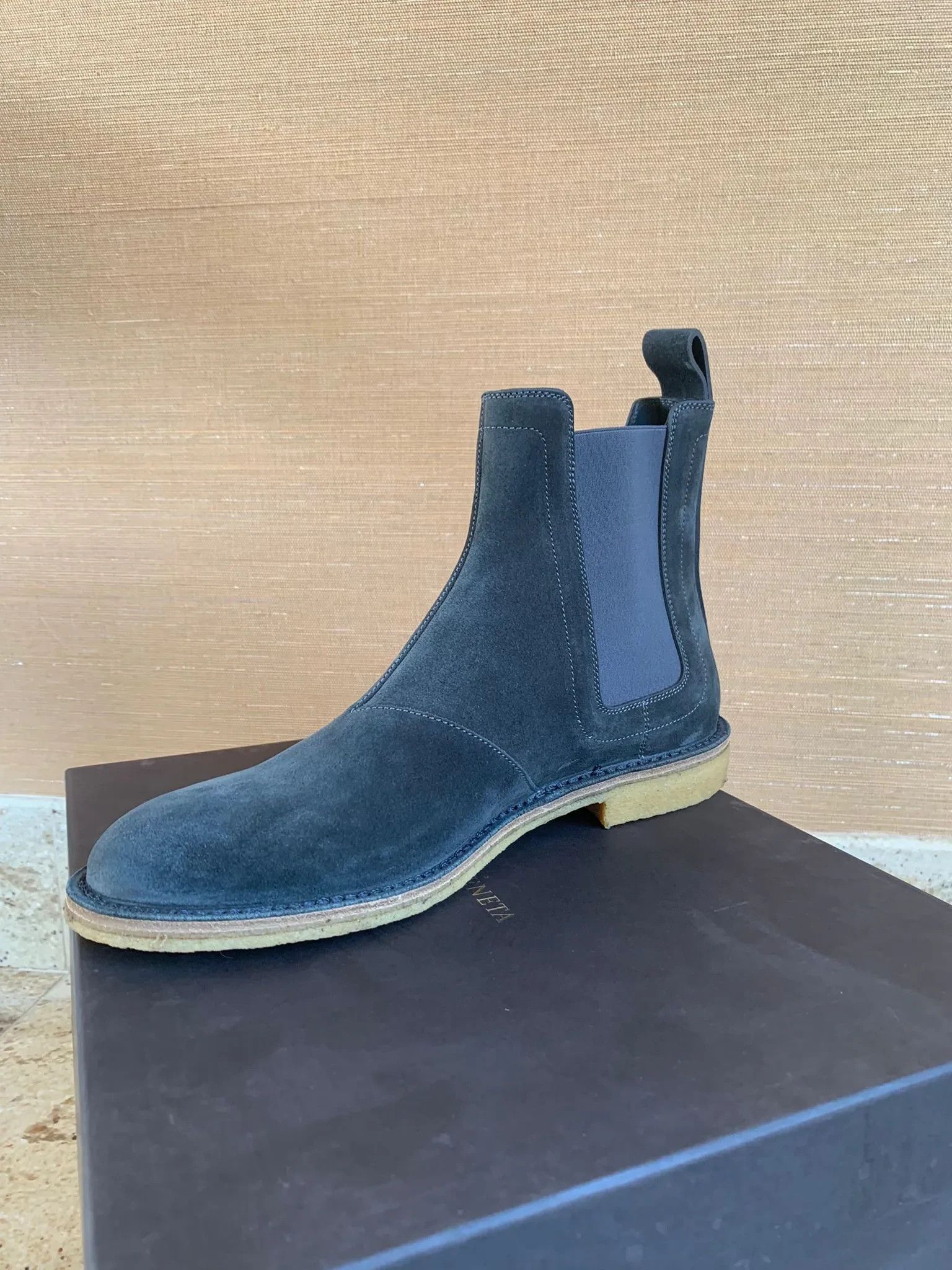 Bottega Veneta o1rshd FITS 46.5 / Classic Chelsea Boots in Washed Blue Size US 12 / EU 45 - 7 Thumbnail