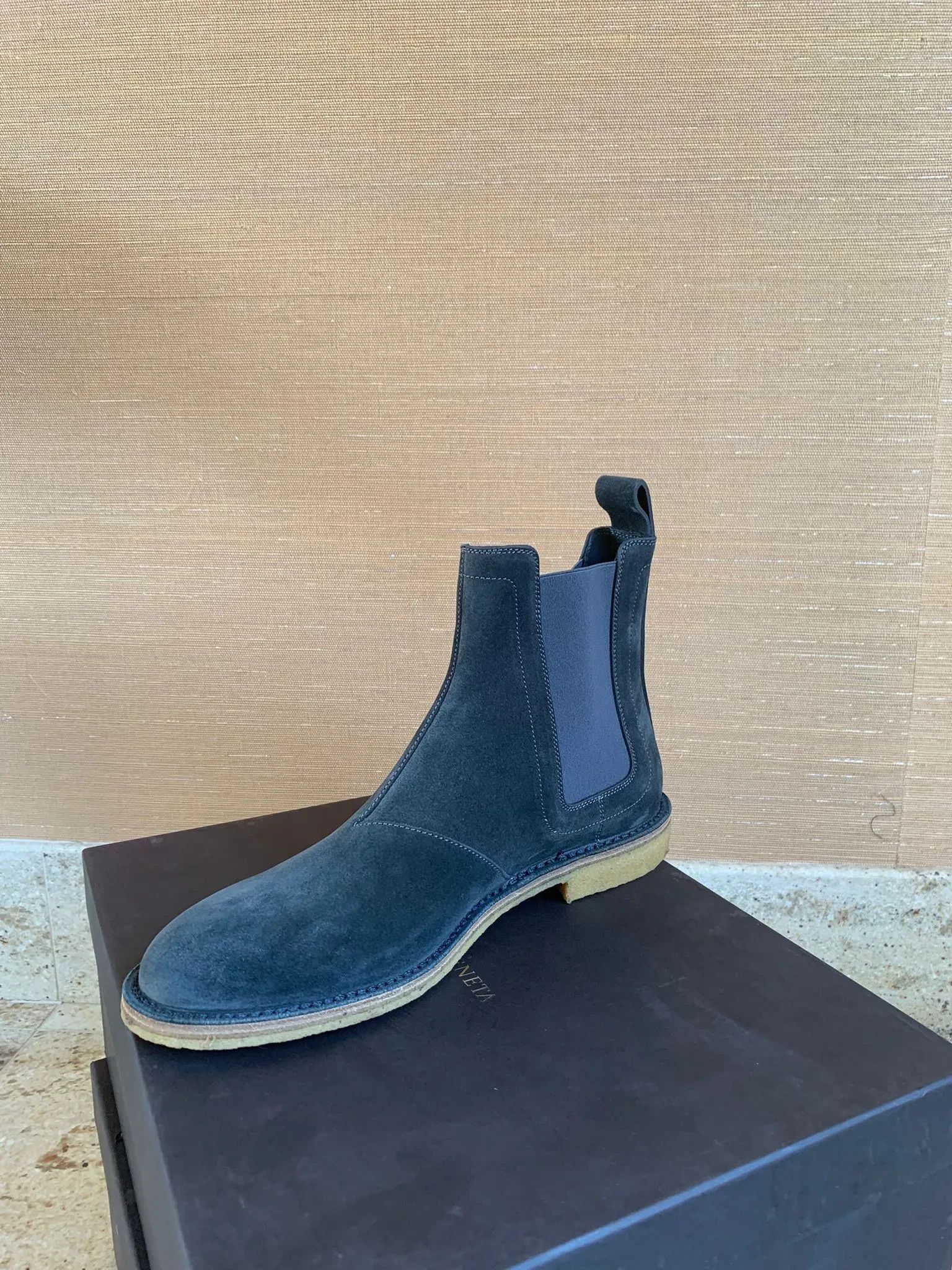 Bottega Veneta o1rshd FITS 46.5 / Classic Chelsea Boots in Washed Blue Size US 12 / EU 45 - 6 Thumbnail