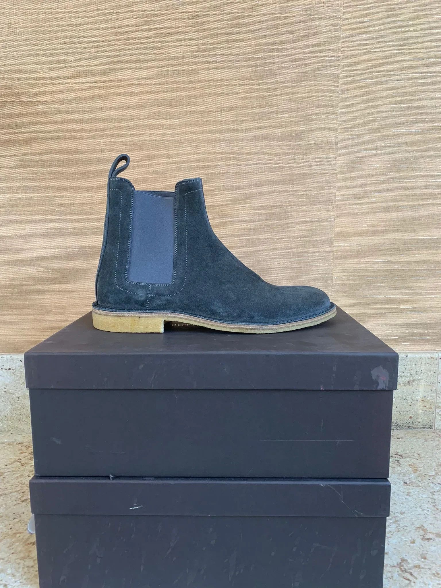 Bottega Veneta o1rshd FITS 46.5 / Classic Chelsea Boots in Washed Blue Size US 12 / EU 45 - 1 Thumbnail