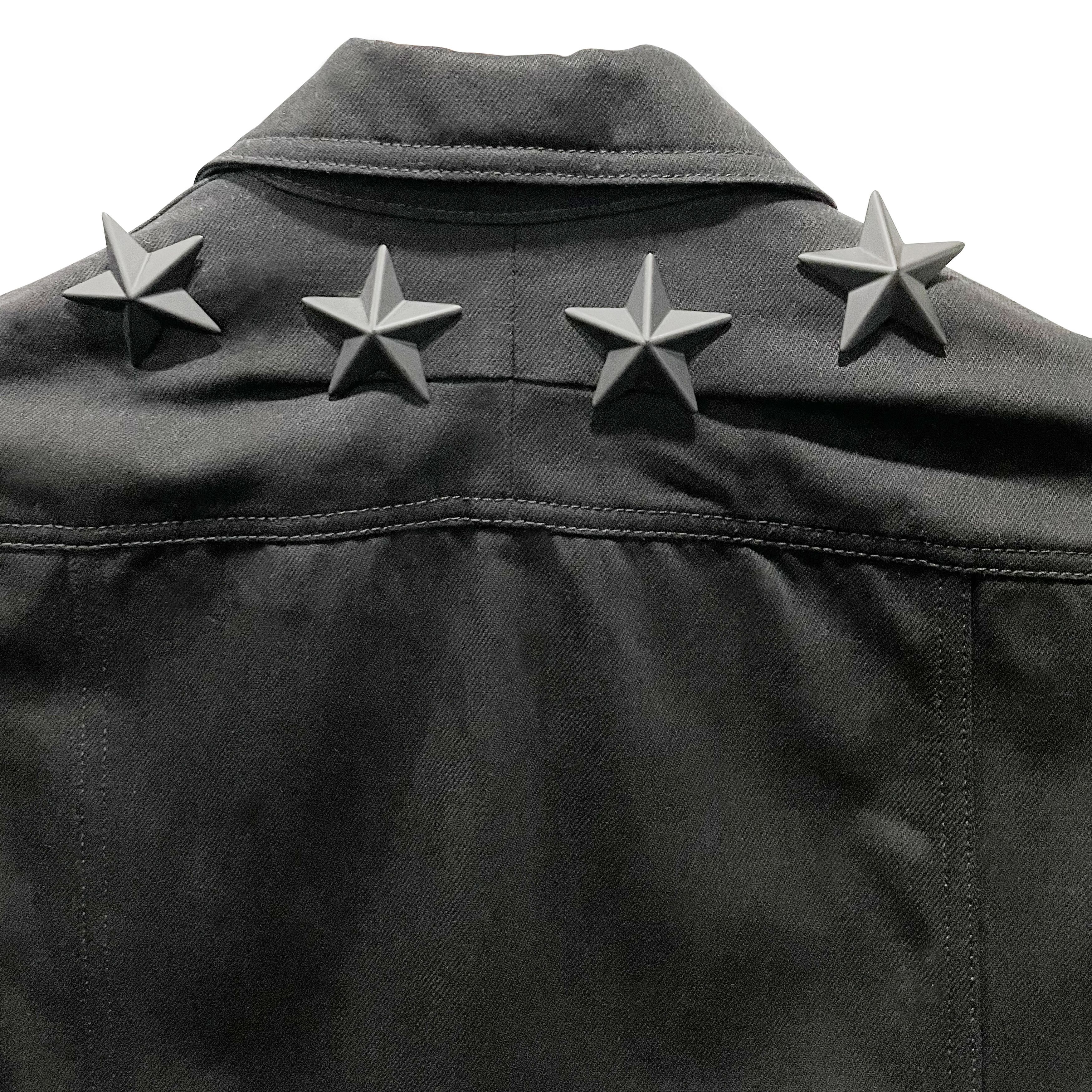Givenchy 🔴 Givenchy Star-Studded Denim Jacket - Black Size US S / EU 44-46 / 1 - 9 Thumbnail
