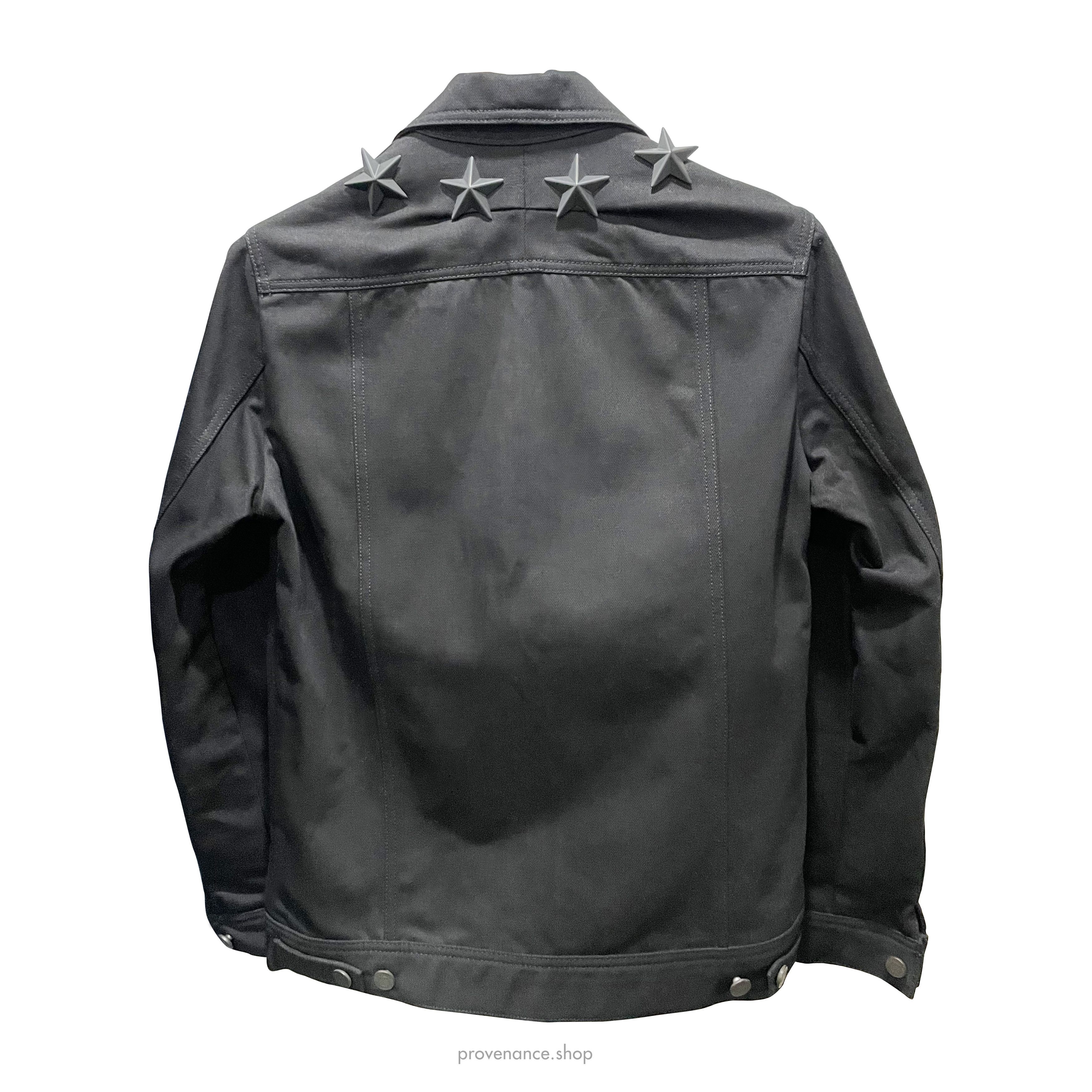 Givenchy 🔴 Givenchy Star-Studded Denim Jacket - Black Size US S / EU 44-46 / 1 - 2 Thumbnail
