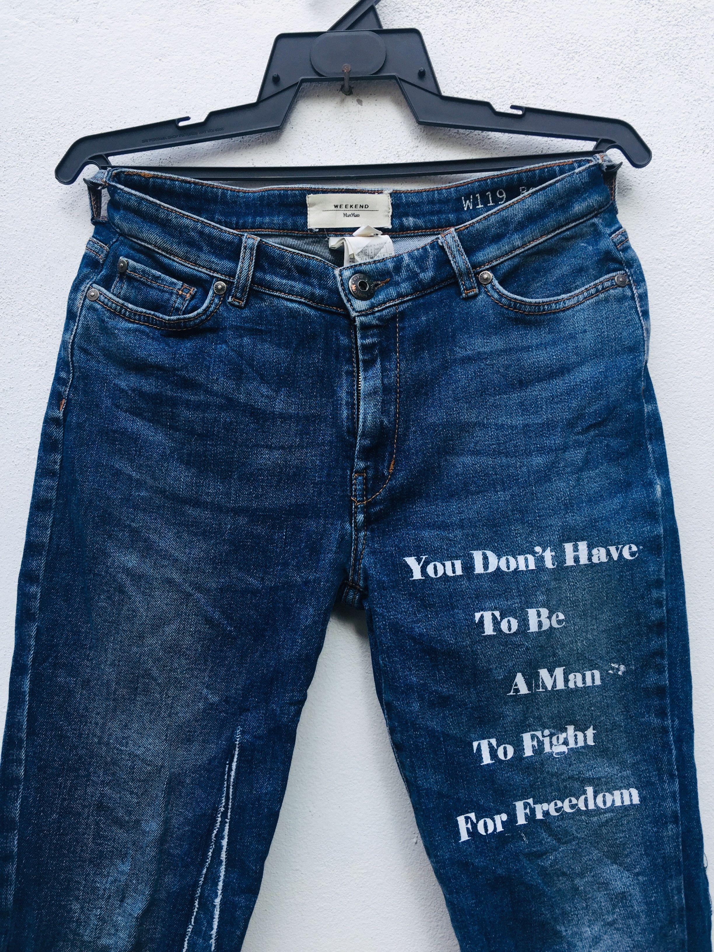 Japanese Brand × Vintage Vintage Max Mara Distressed Custom Travis Scott Style Size 29" - 5 Thumbnail