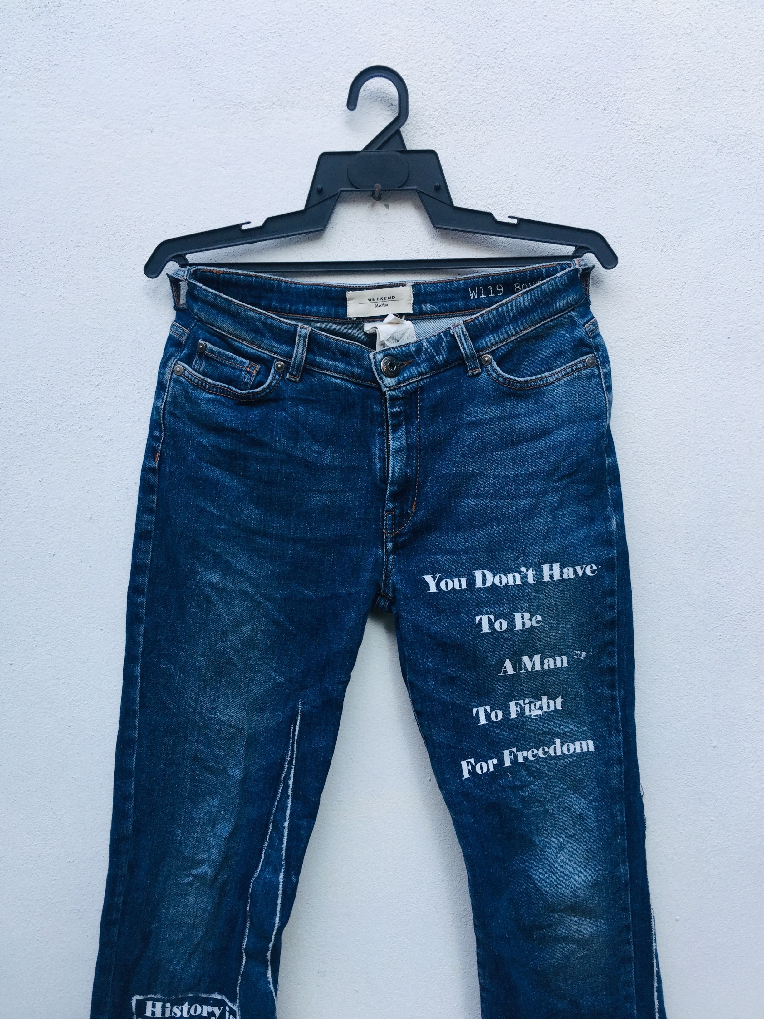 Japanese Brand × Vintage Vintage Max Mara Distressed Custom Travis Scott Style Size 29" - 2 Thumbnail