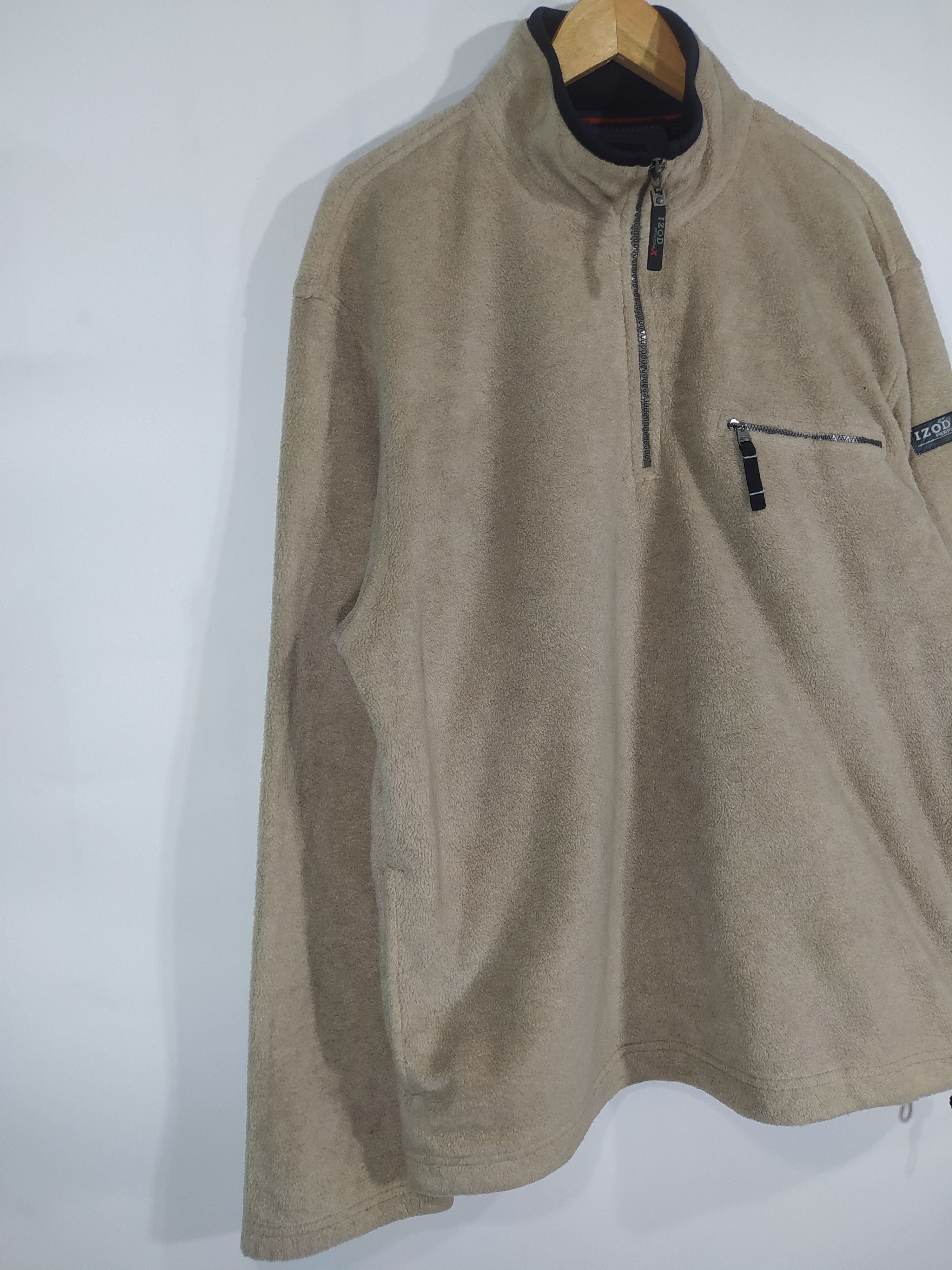 🔥BEST OFFER Vintage Izod Perform Fleece Half Zipped