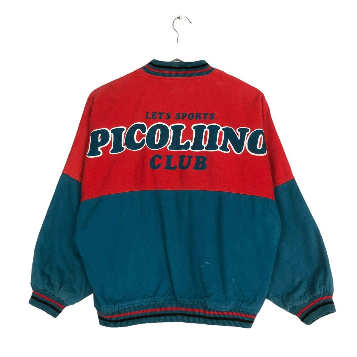 Japanese Brand × Vintage 💥80s PICOLIINO CLUB BUTTON BOMBER VARSITY JACKET Size US XS / EU 42 / 0 - 1 Thumbnail