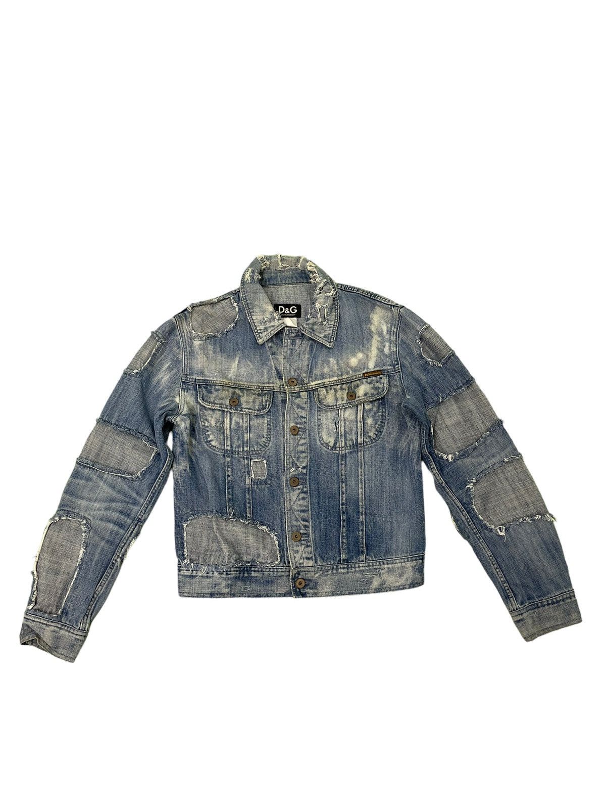 Dolce & Gabbana Distress Patchwork Denim Dolce & Gabbana Italy Vtg 4🟩8 Size US M / EU 48-50 / 2 - 2 Thumbnail