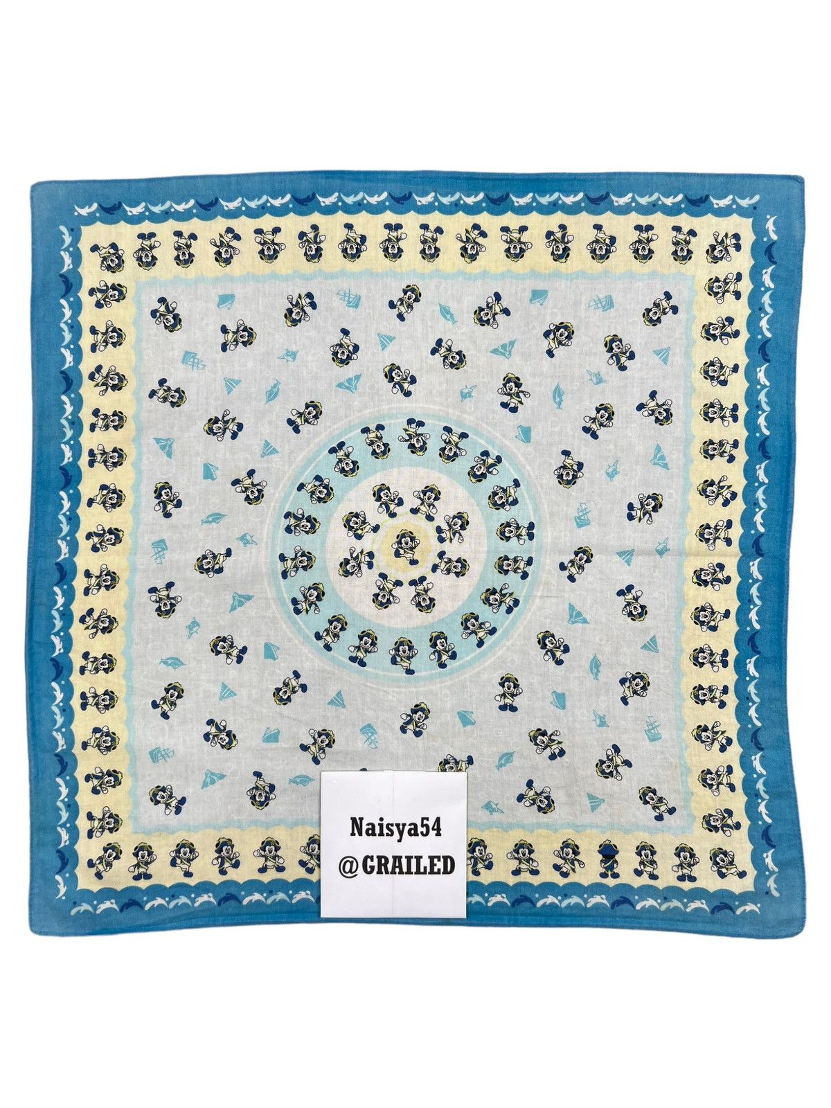 Disney Mickey Mouse Handkerchief Neckerchief Bandana Pocketsquare Size ONE SIZE - 4 Thumbnail